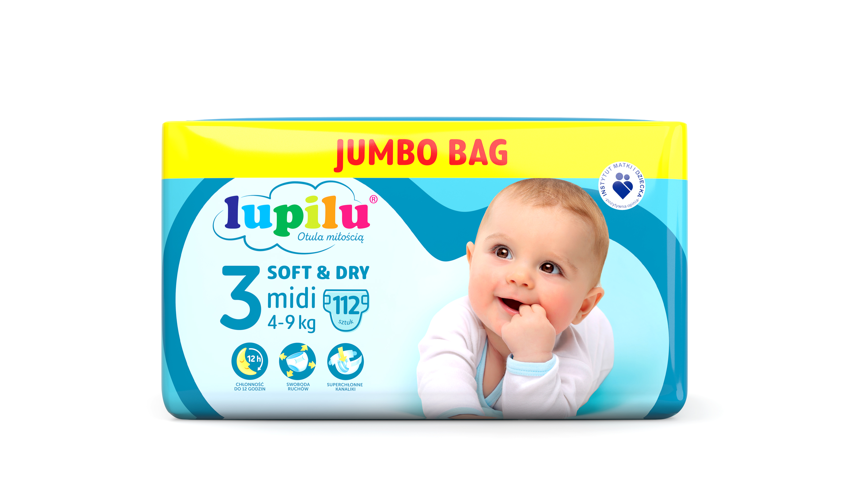 LUPILU® Pieluchy SOFT&DRY 3 Midi (4-9 kg), 112 sztuk