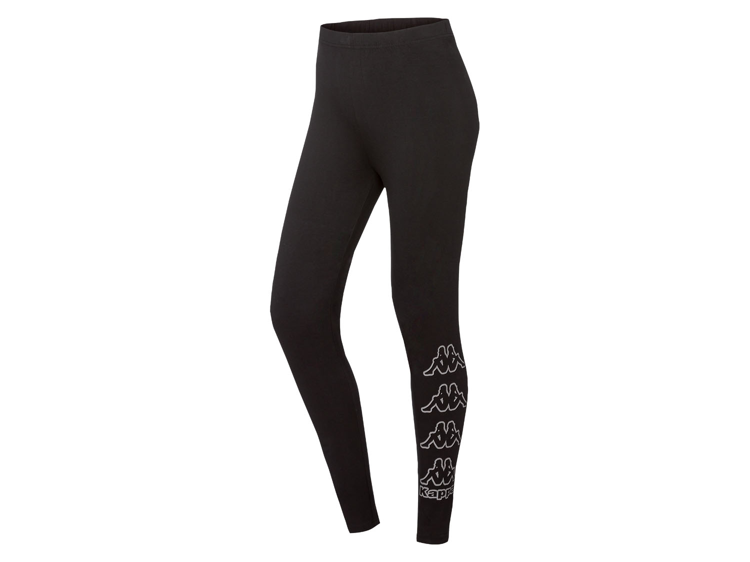 KAPPA Legginsy damskie z bawełną (Czarny, S)