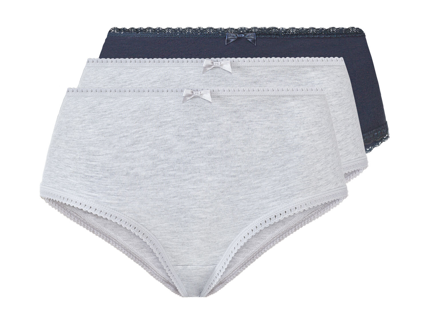 ESMARA® Hipstery damskie z biobawełną, 3 pary 