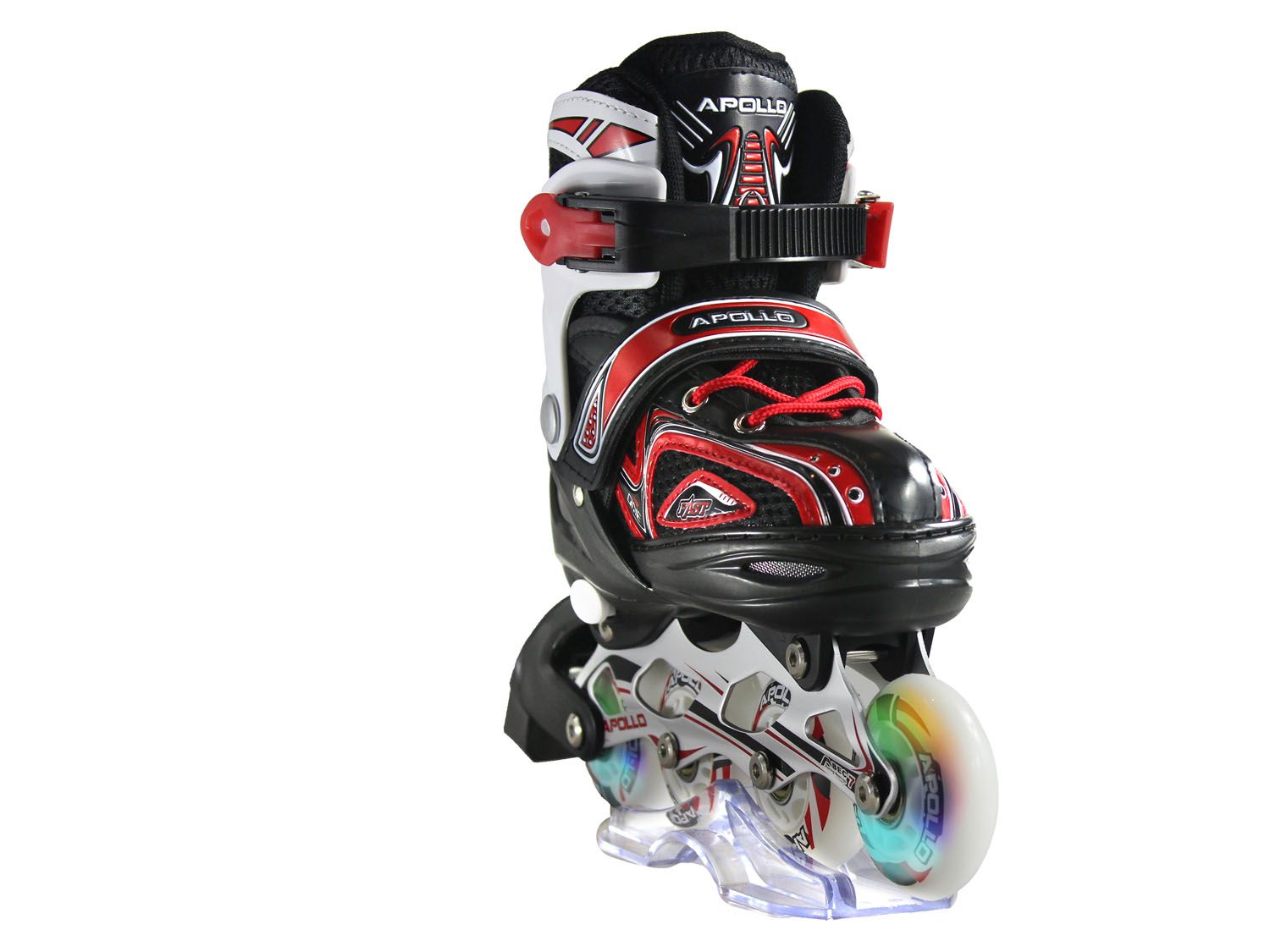 APOLLO Łyżworolki Super Blades, regulowany rozmiar (Czerwony, S (31-34))