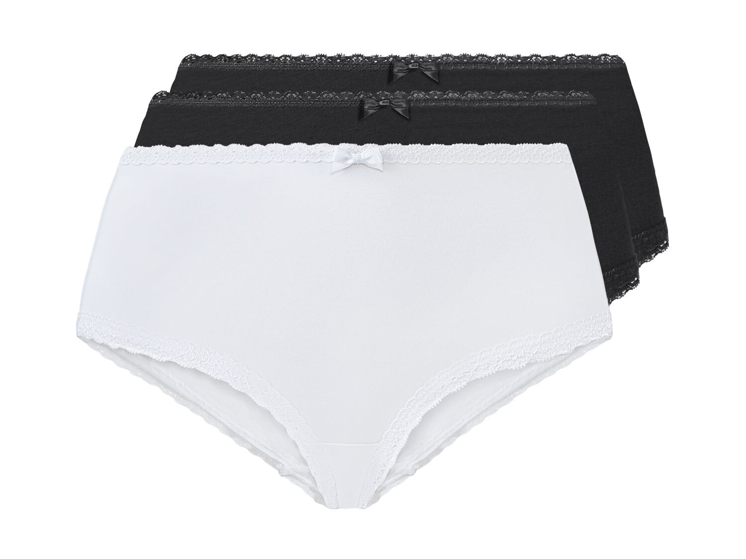 ESMARA® Hipstery damskie z biobawełną, 3 pary 