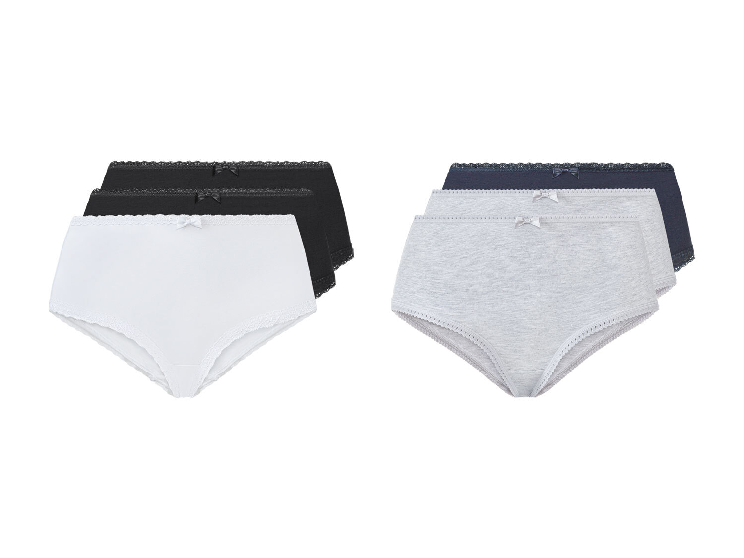 ESMARA® Hipstery damskie z biobawełną, 3 pary