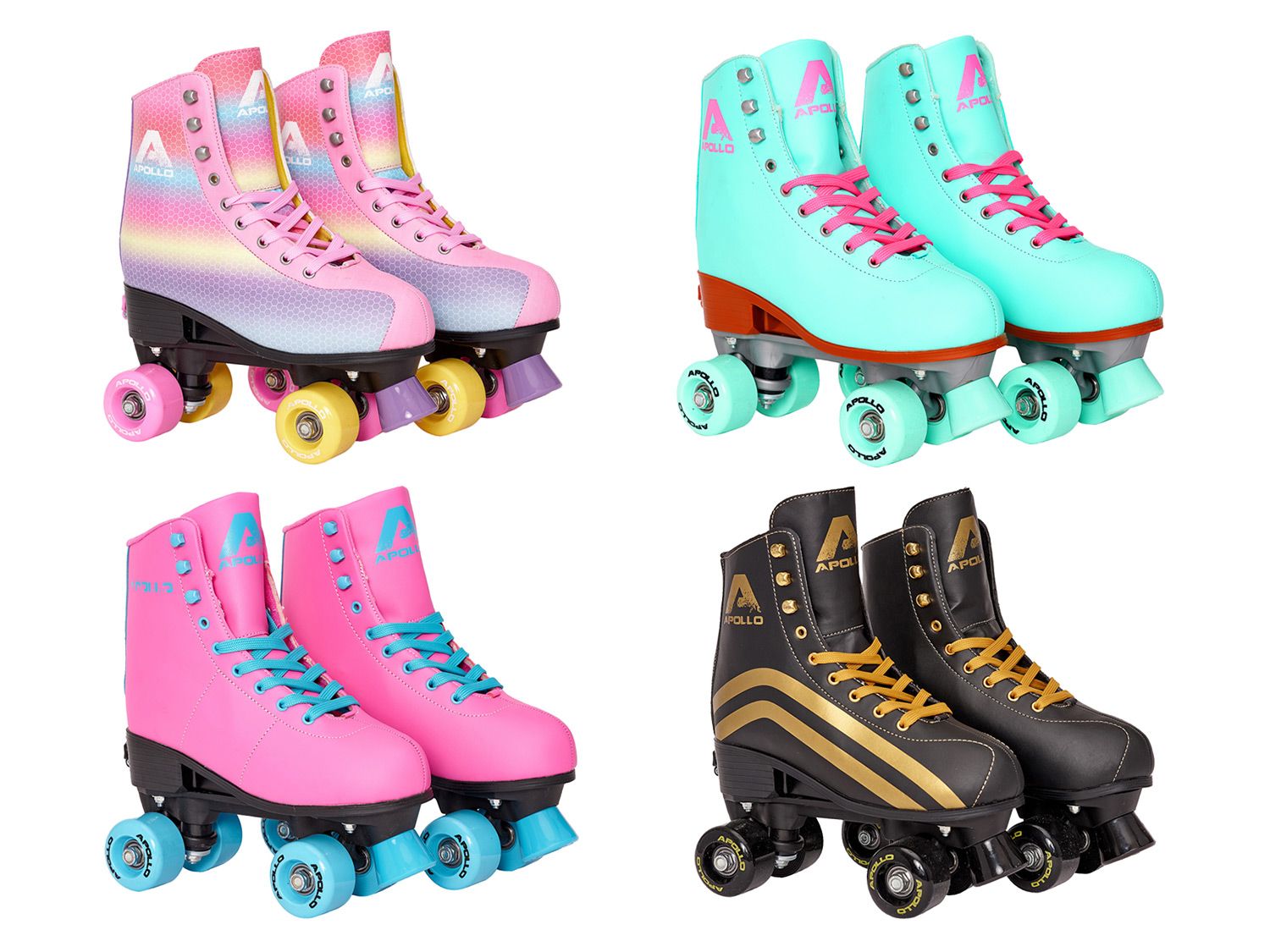 APOLLO Wrotki Disco Quads, regulacja rozmiaru 31-42