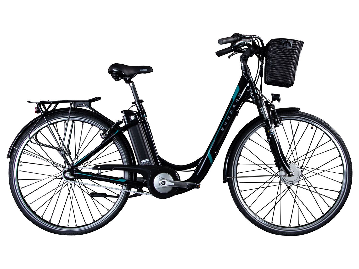 ZÜNDAPP Rower elektryczny miejski »Z510«, 28 cali (czarny turkusowy)