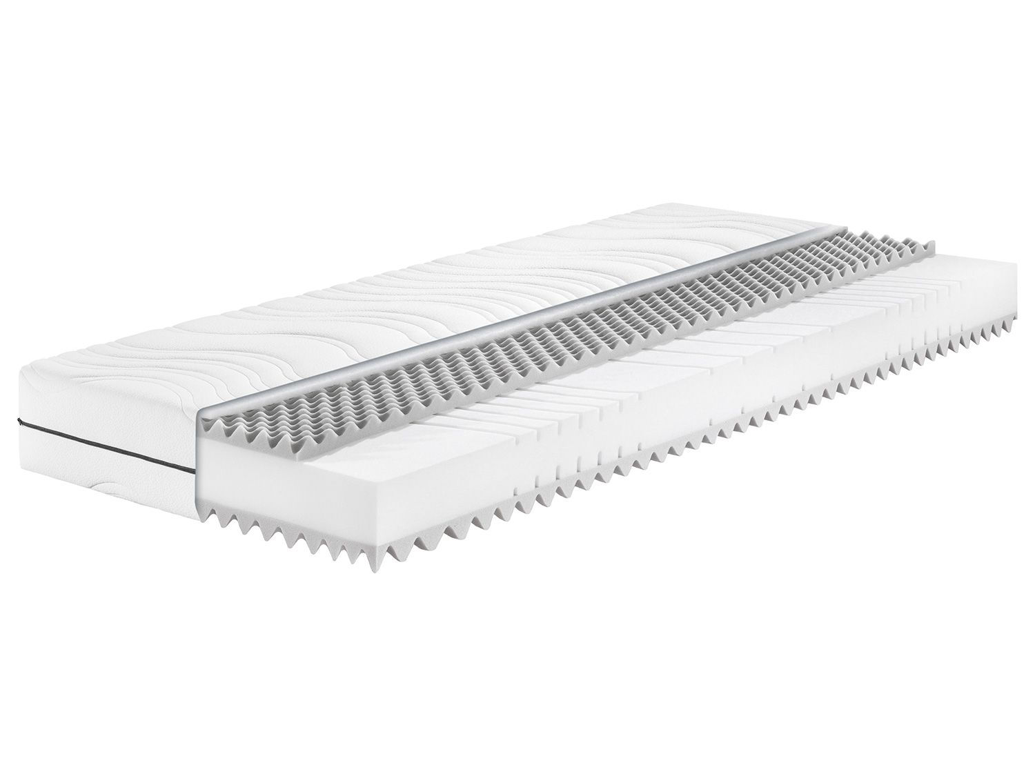 BADENIA TRENDLINE 7-strefowy materac z pianki wysokoelastycznej, BT 260, z nakładką masującą, wysokość 22 cm (H3, 90 x 200 cm)