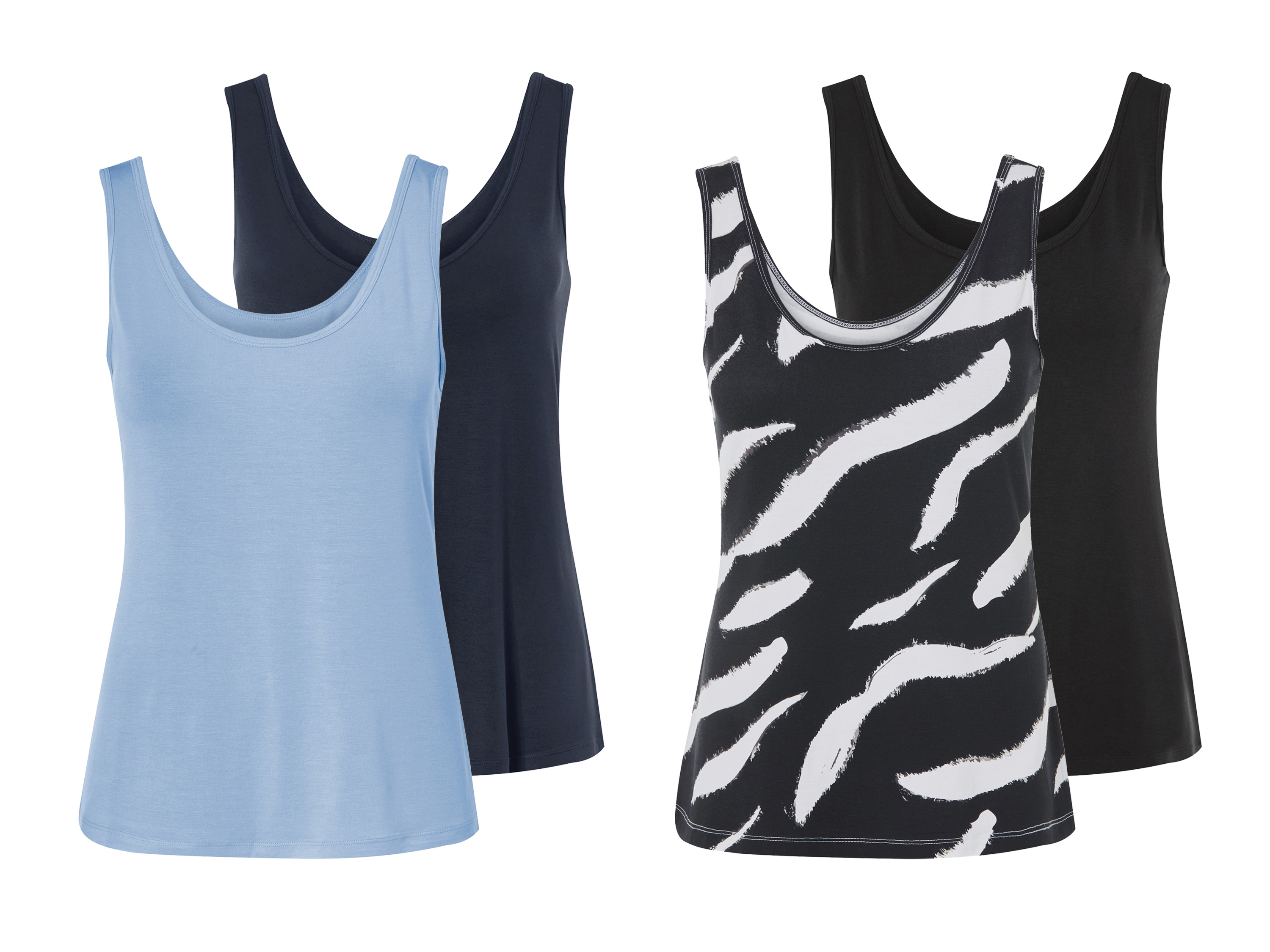 ESMARA® Topy damskie, 2 sztuki