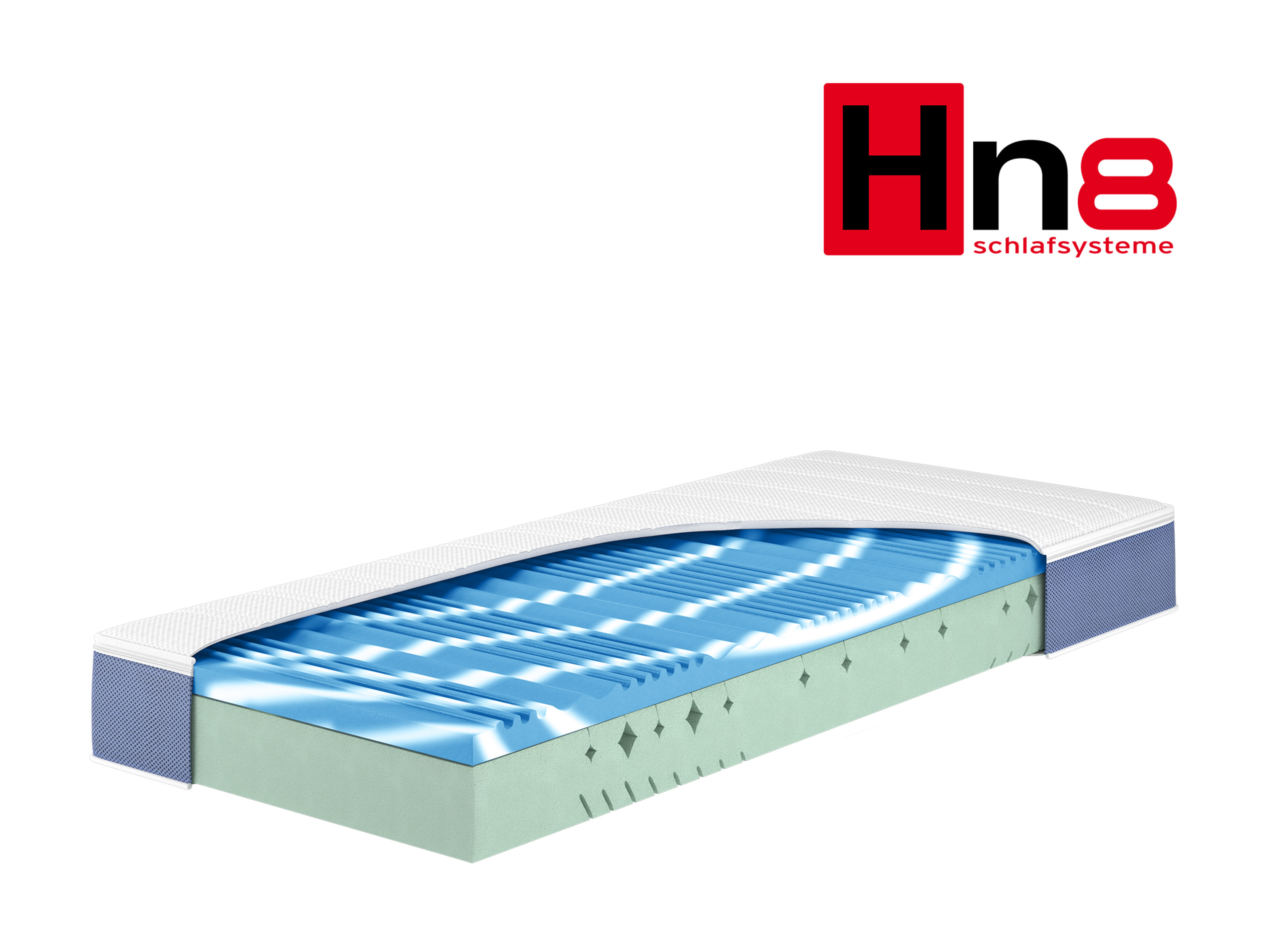 HN8 SCHLAFSYSTEME Materac z pianki komfortowej Dream Surf 7 stref z wbudowanym topperem Geltouch