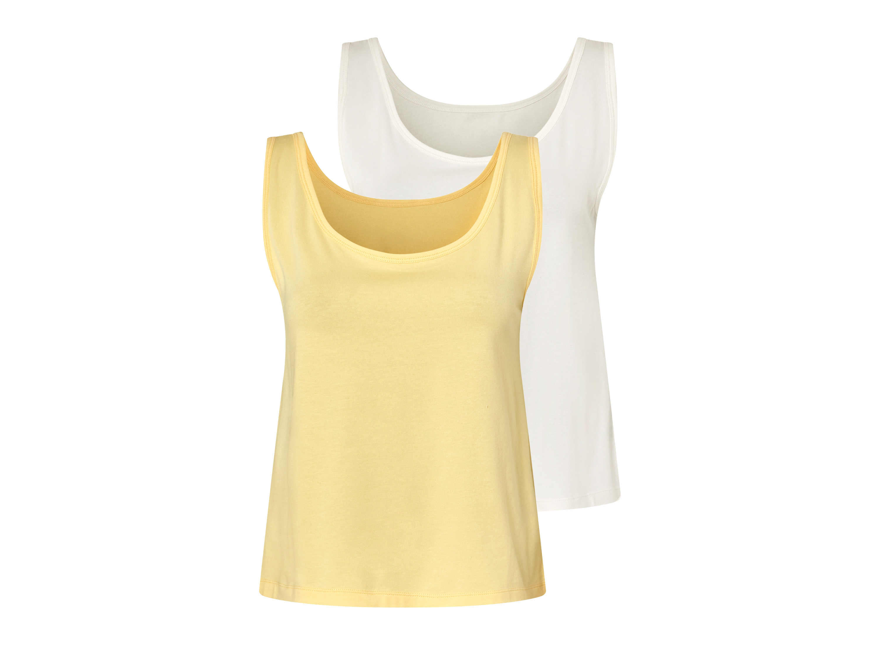 ESMARA® Topy damskie z biobawełną, 2 sztuki