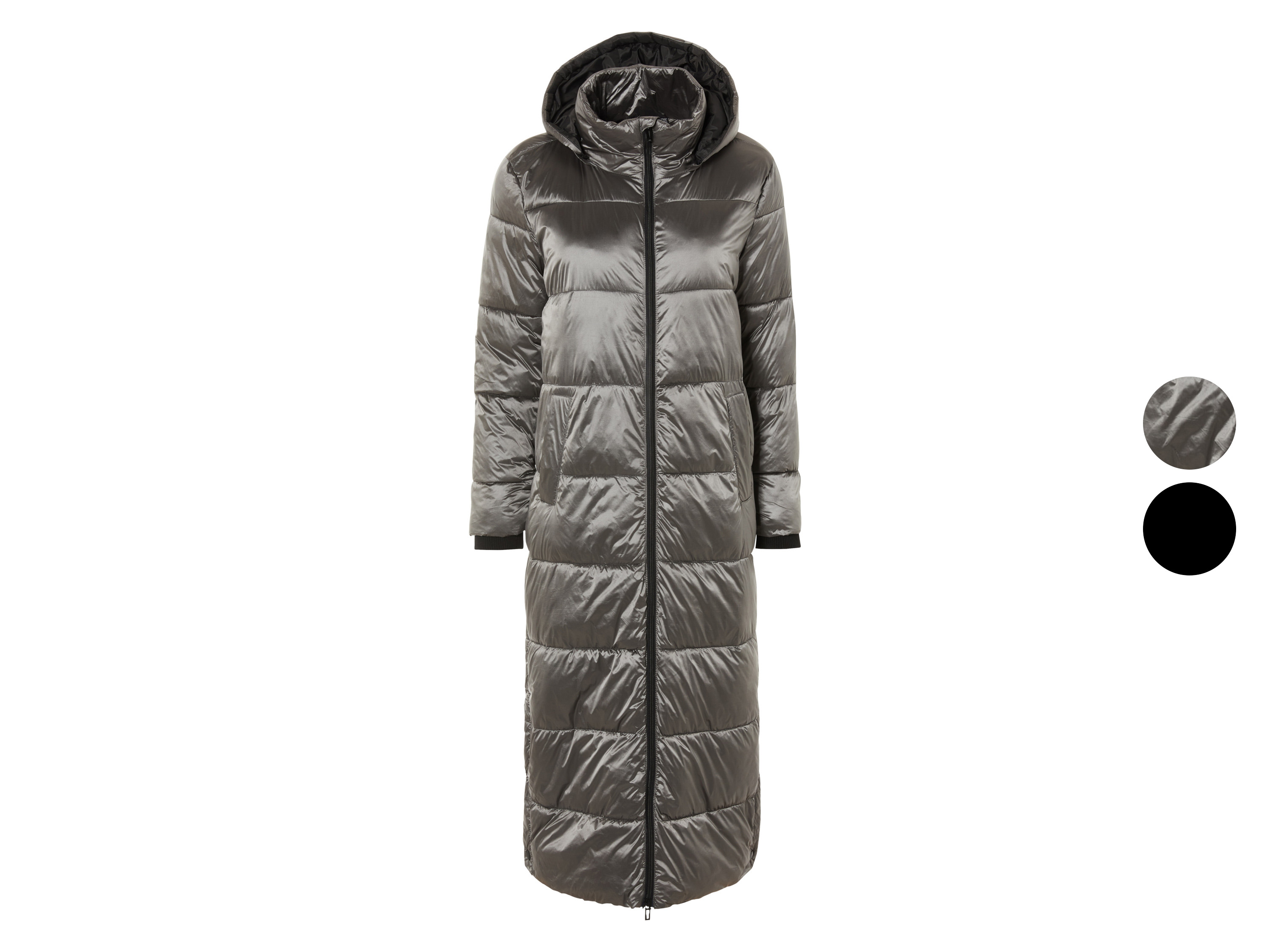 ESMARA® Pikowany płaszcz damski maxi