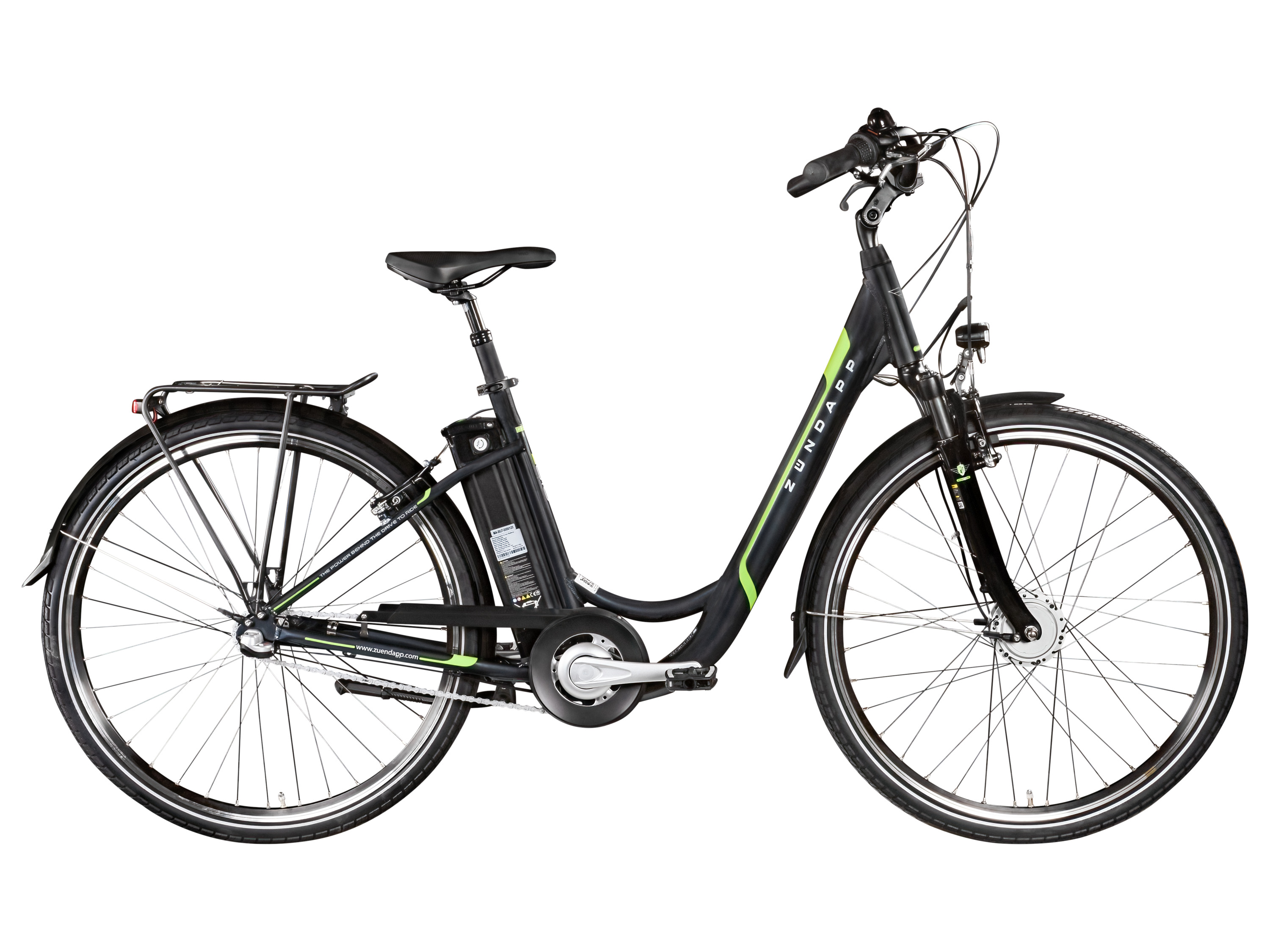 ZÜNDAPP Rower elektryczny miejski »Z510«, 28 cali (szaro-zielony)