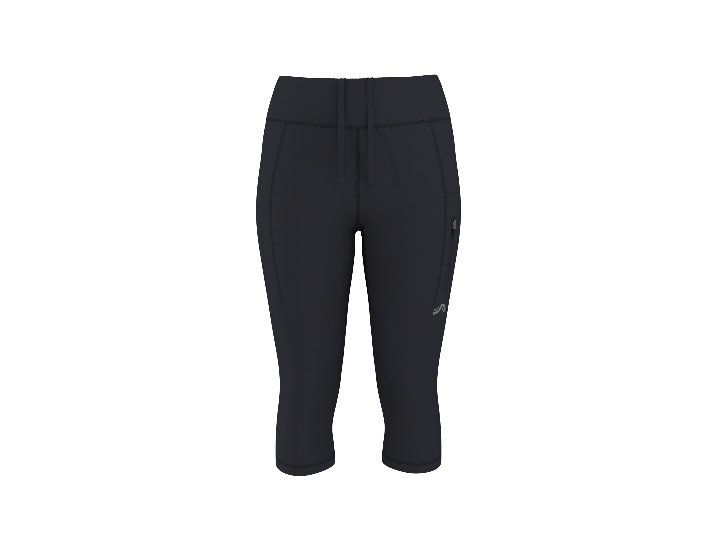 CRIVIT Legginsy funkcyjne damskie capri (czarny, XS (32/34))