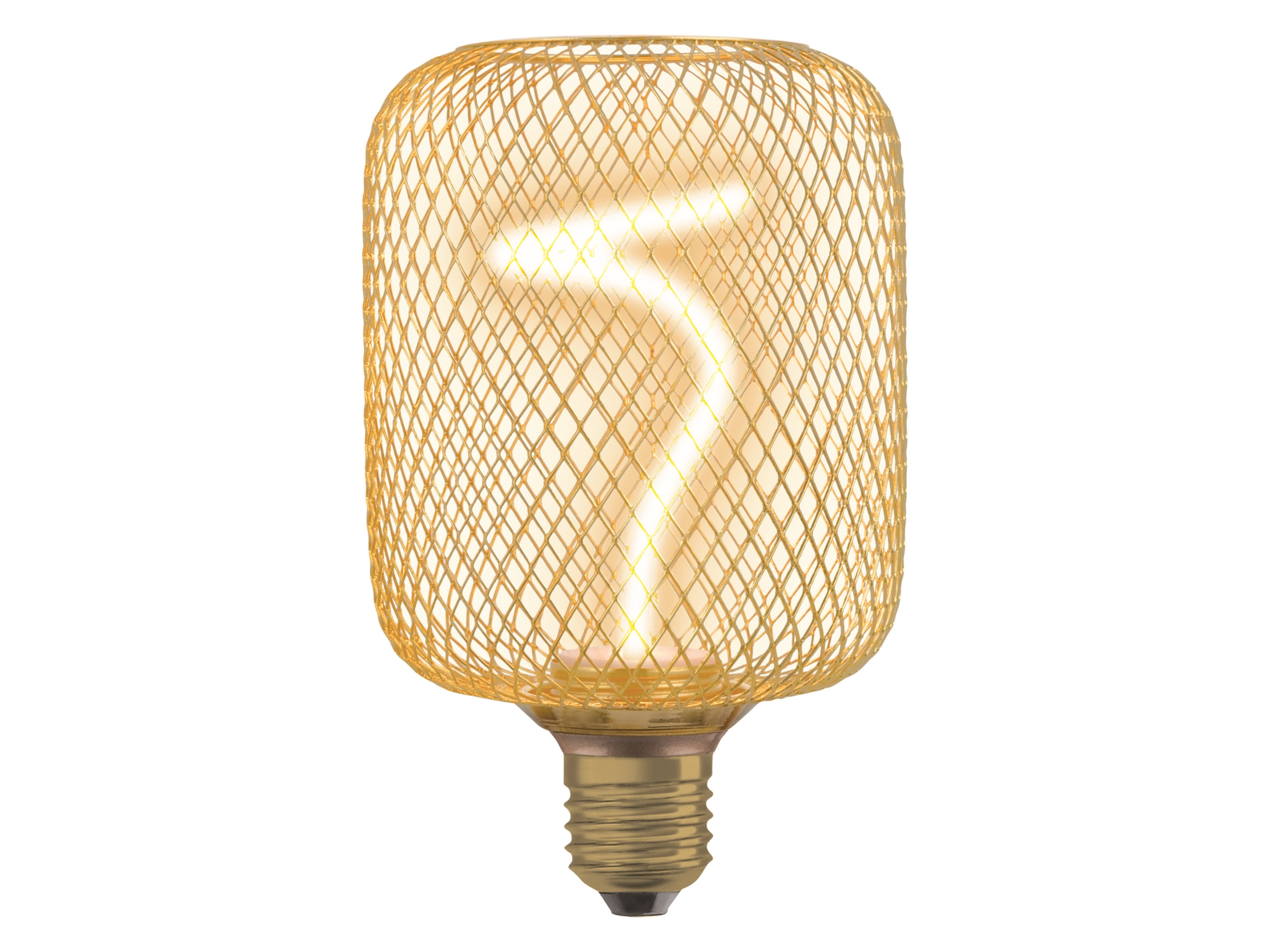 OSRAM Żarówka z żarnikiem spiralnym w metalowej obudowie „Globe 125 / Square 100” (złoty/kątowy)
