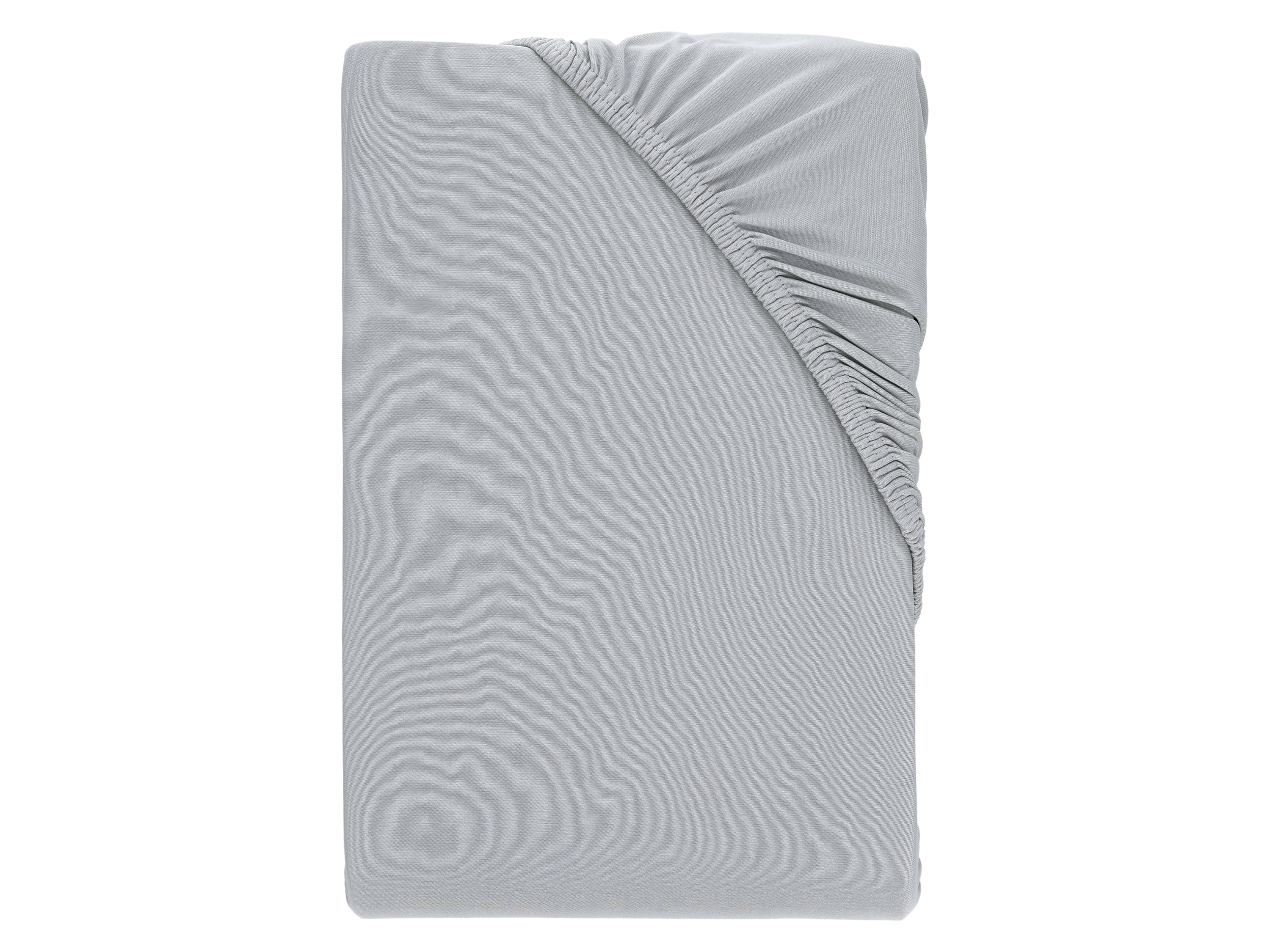LIVARNO® Prześcieradło z dżerseju z mikrowłókna z gumką, 90-100 x 200 cm (Niebieski)