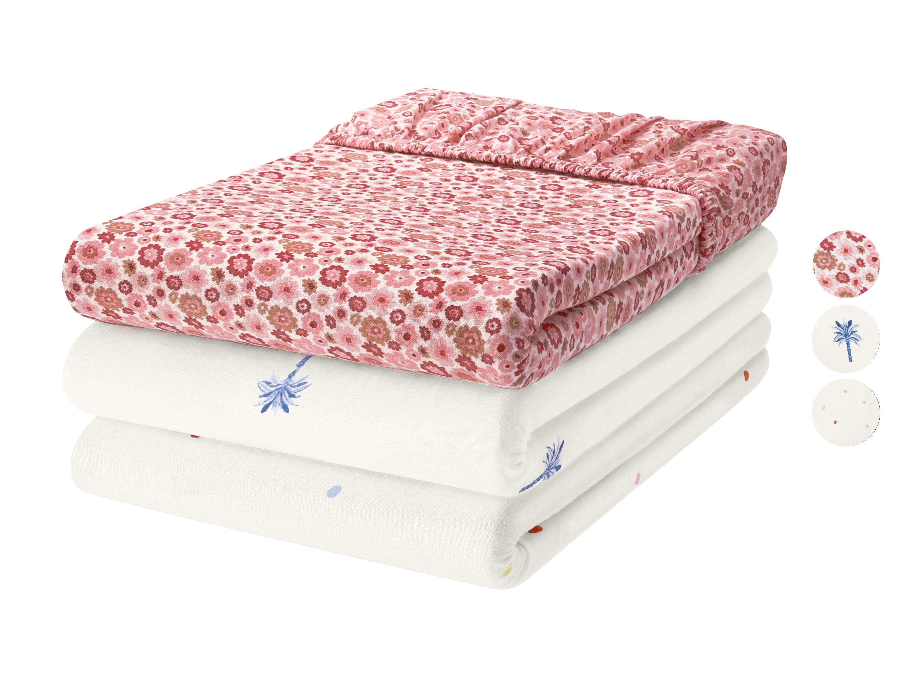 LIVARNO® Prześcieradło z dżerseju z gumką z nadrukiem, 180-200 x 200 cm