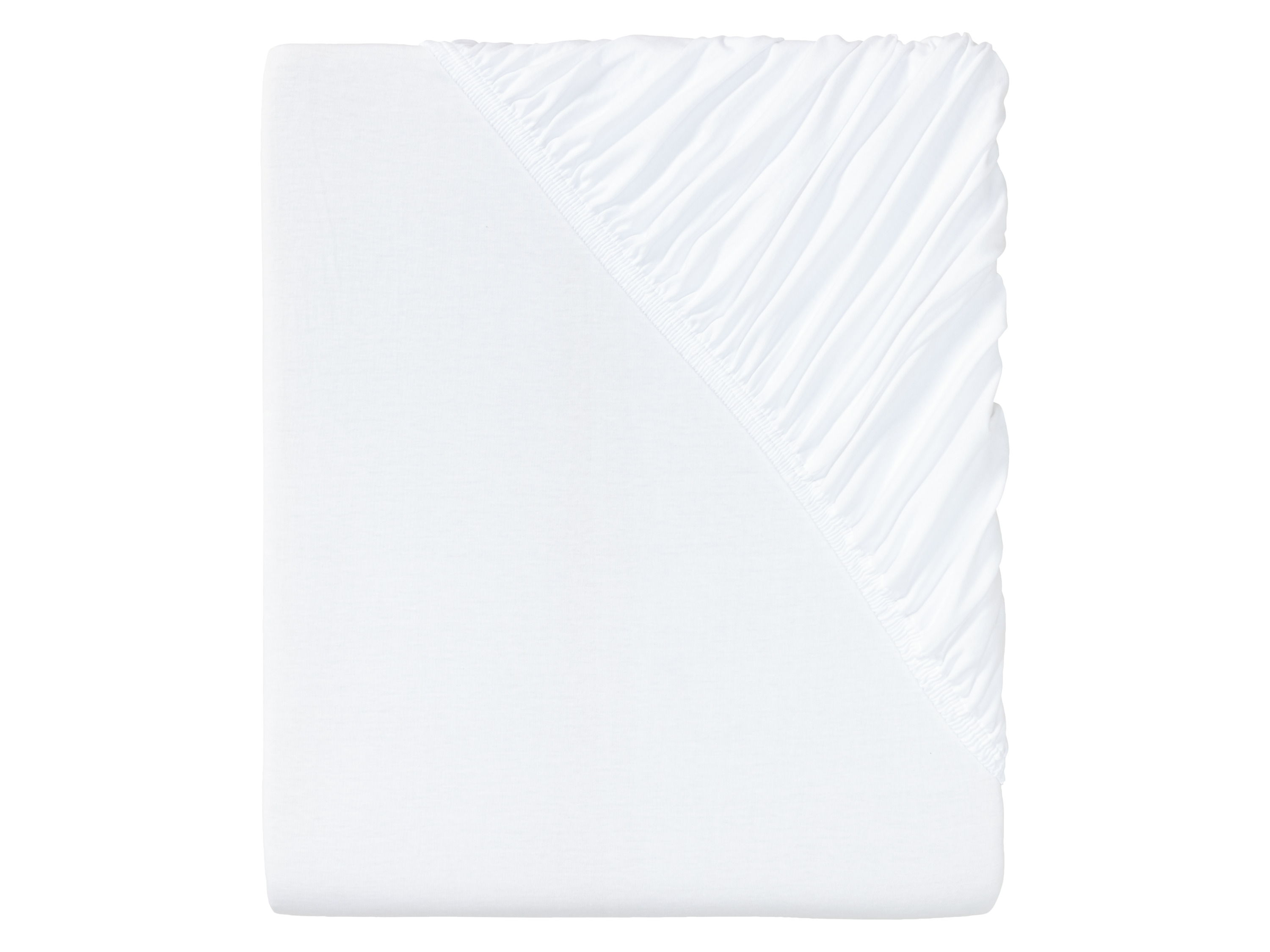 LIVARNO HOME Prześcieradło z dżerseju z gumką, 90-100 x 200 cm (Biały)
