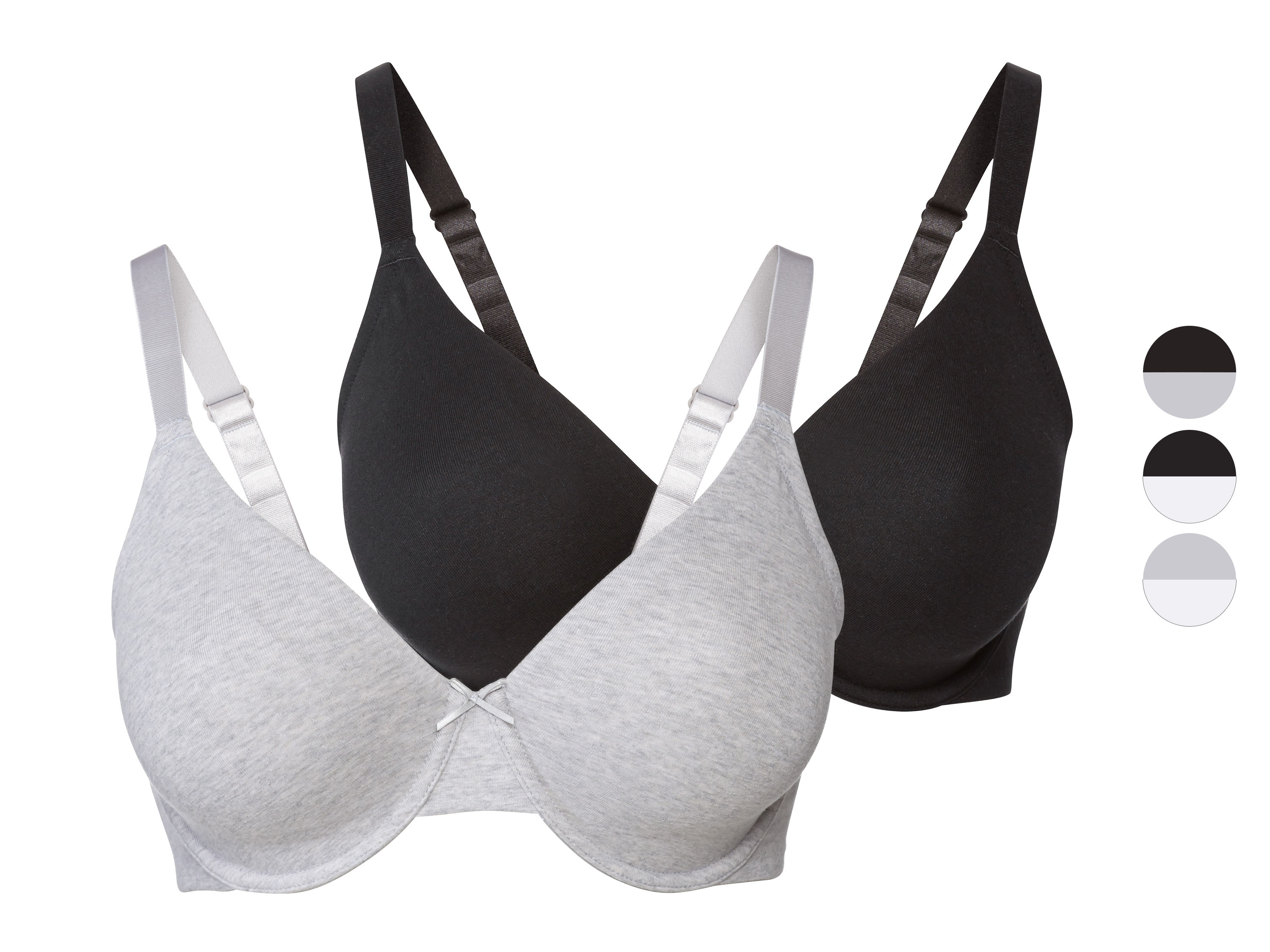 ESMARA® Biustonosz damski z fiszbinami, 2 sztuki