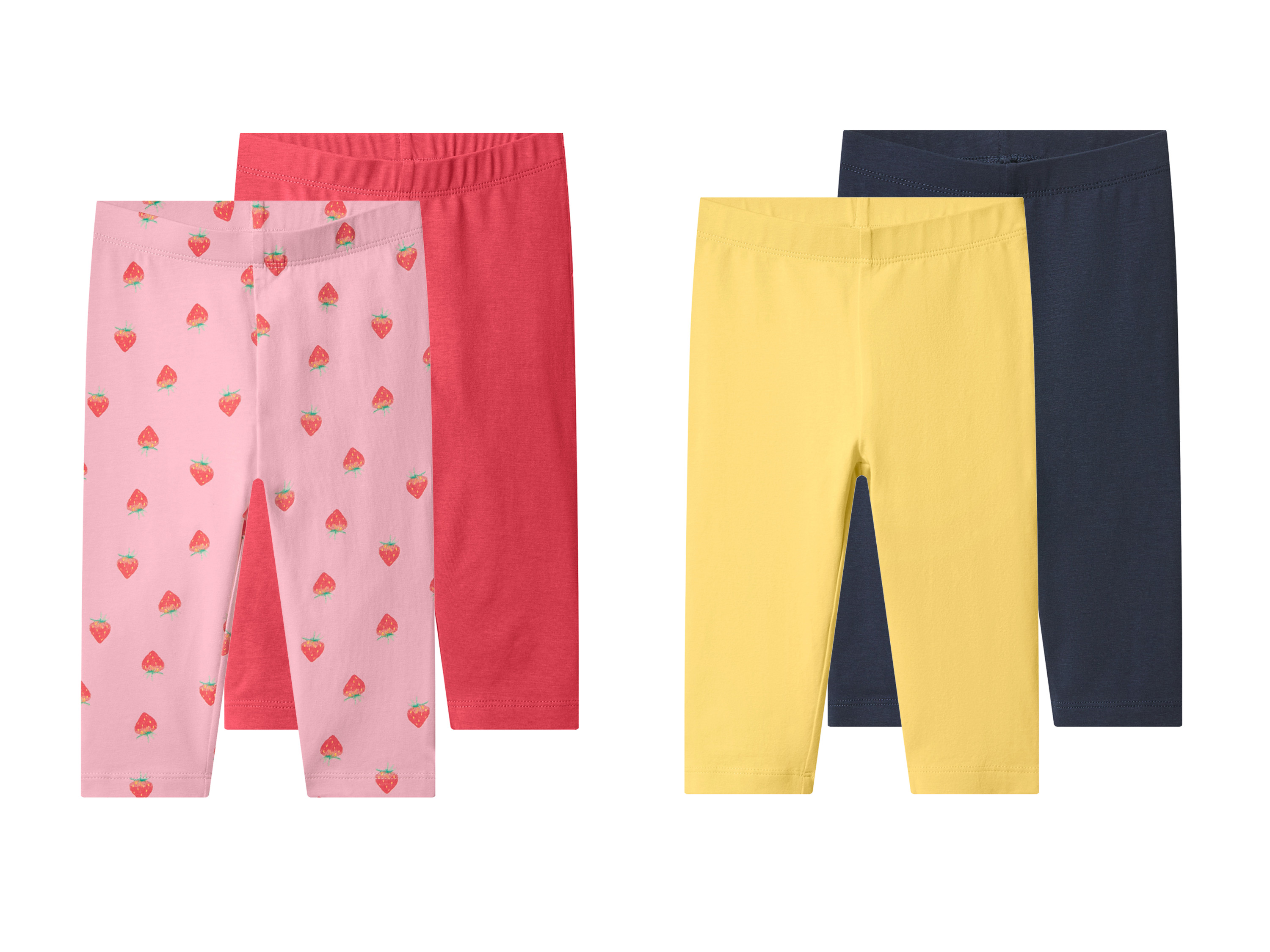 LUPILU® Legginsy capri dziewczęce, 2 pary