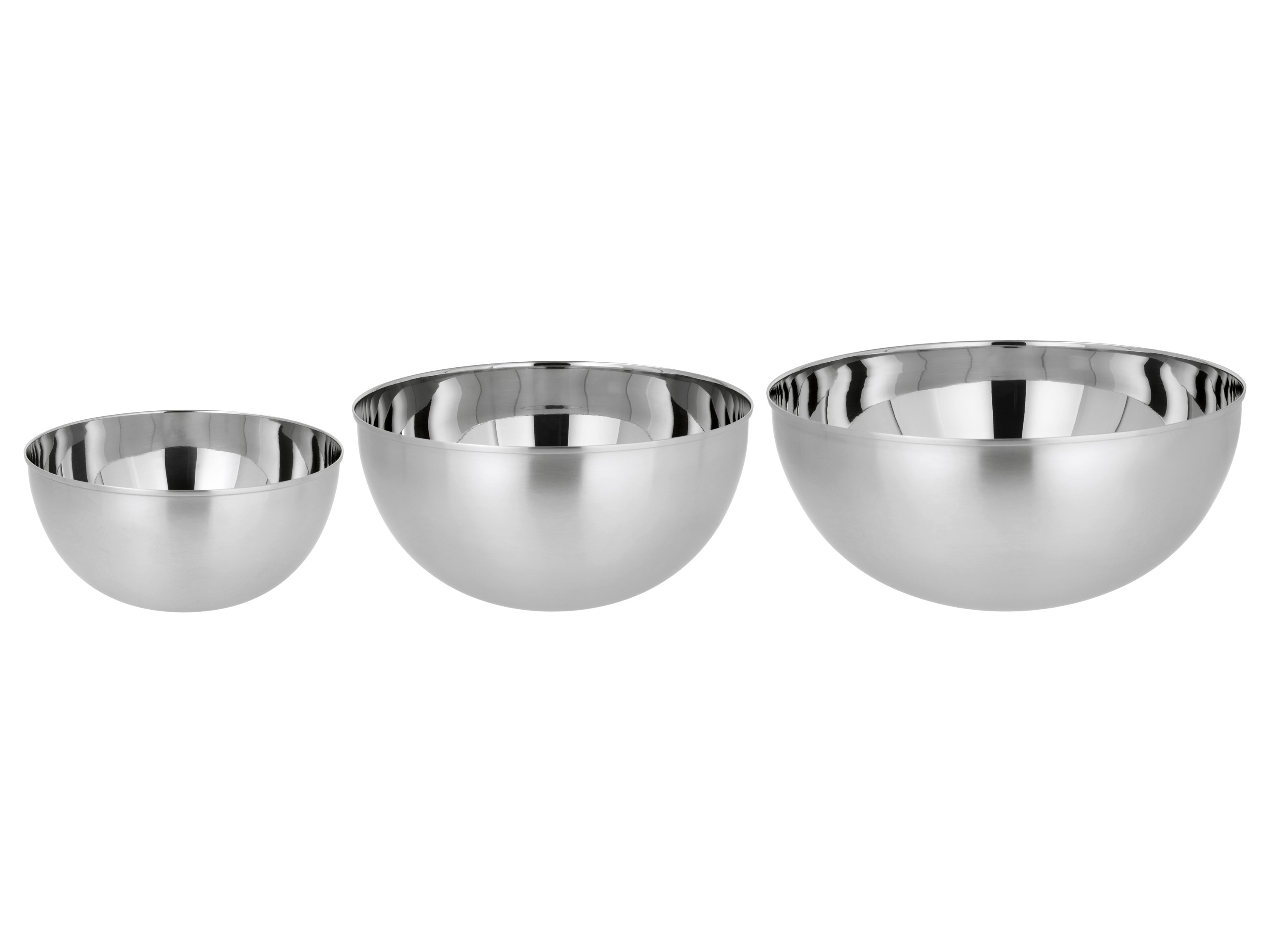 SILVERCREST® Zestaw misek premium ze stali nierdzewnej, 3 sztuki