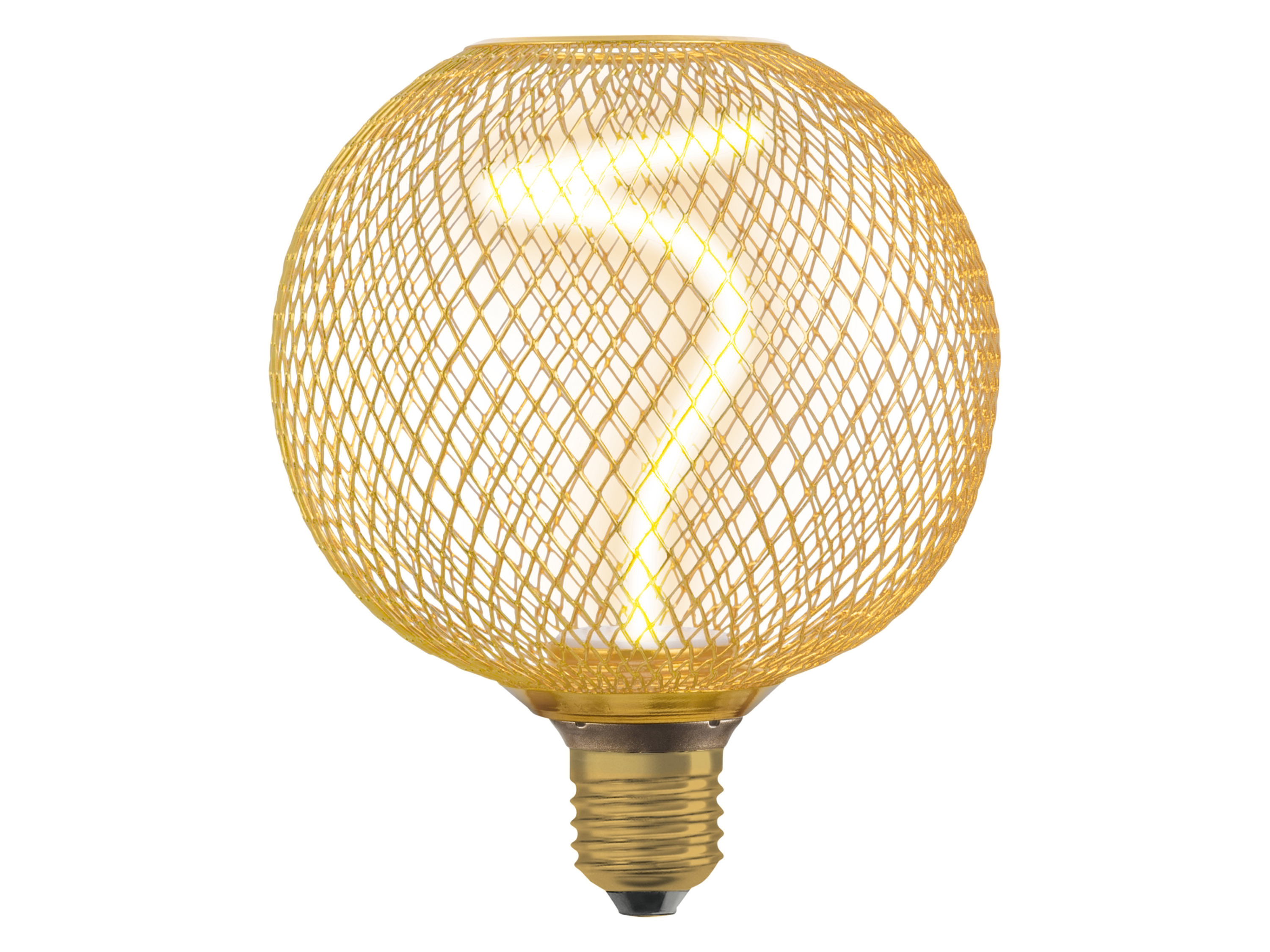 OSRAM Żarówka z żarnikiem spiralnym w metalowej obudowie „Globe 125 / Square 100” (złoty/okrągły)