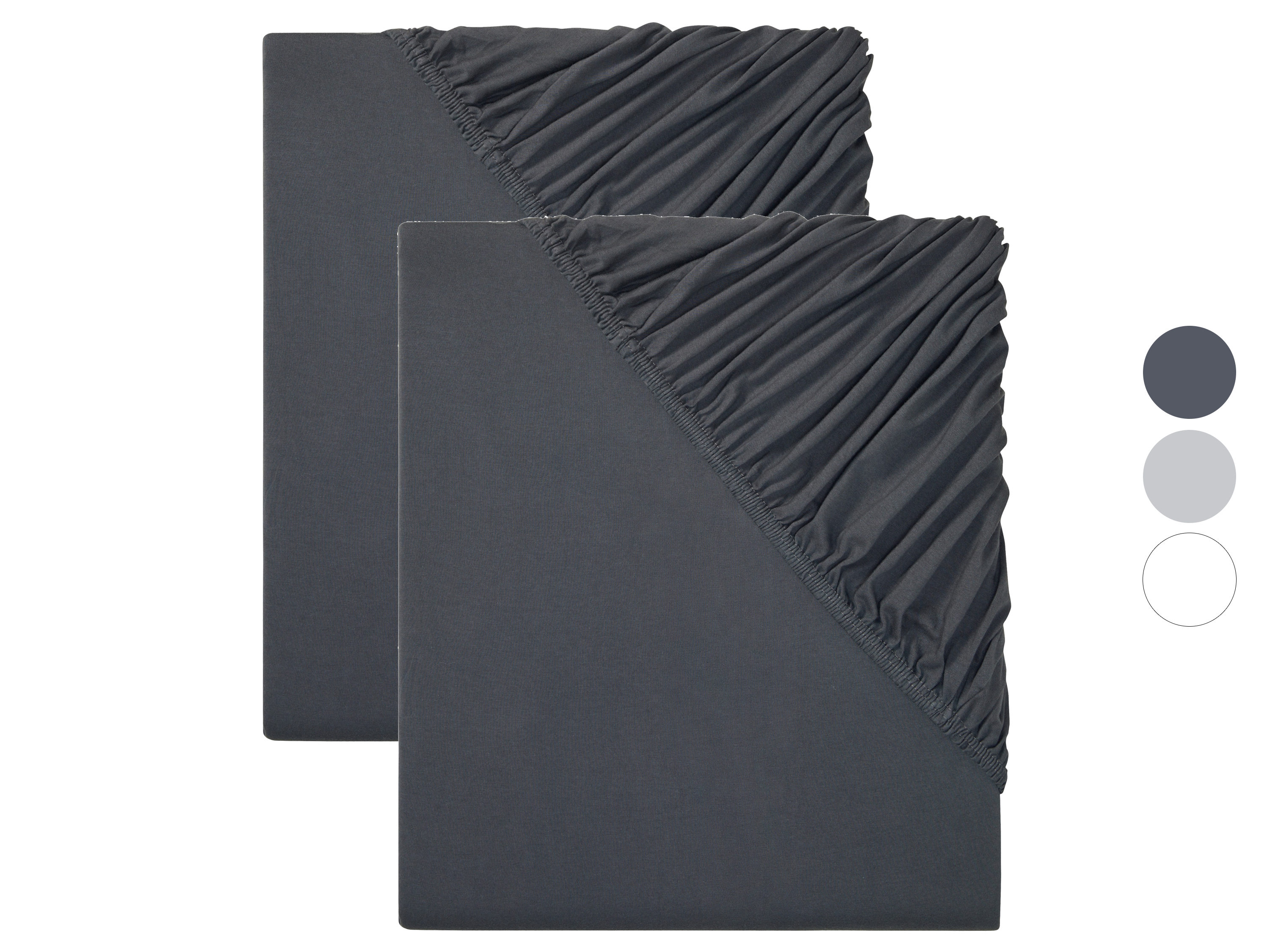 LIVARNO HOME Komplet prześcieradeł z dżerseju z gumką, 180-200 x 200 cm