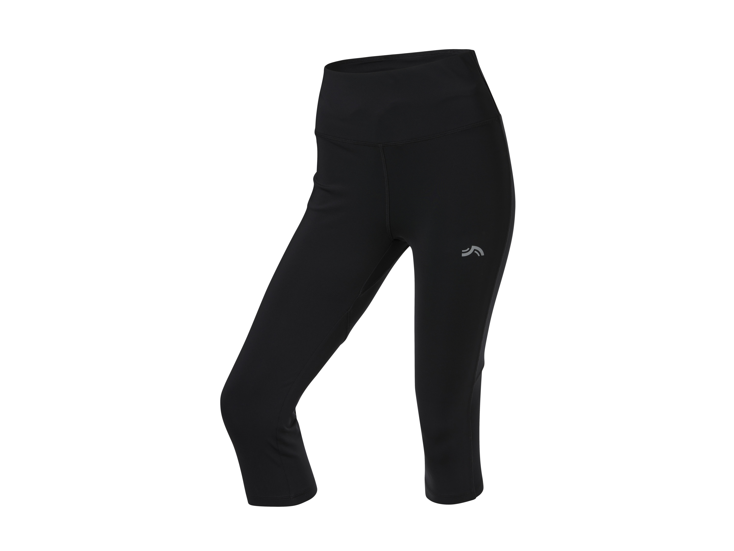 CRIVIT Legginsy capri damskie do biegania (Czarny, S(36/38))