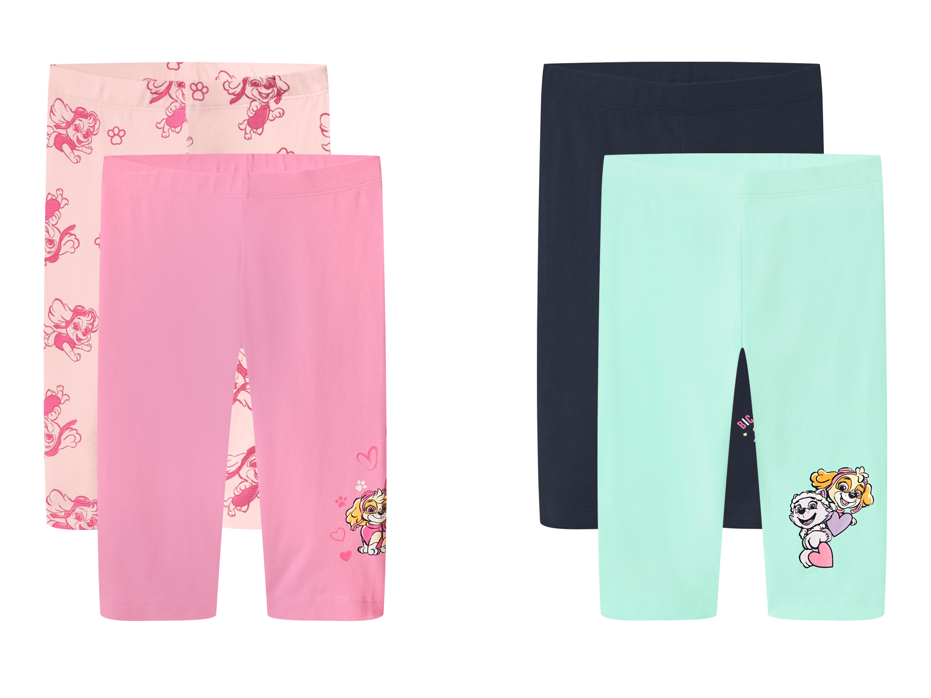 LUPILU® Legginsy capri dziecięce Psi Patrol, 2 sztuki