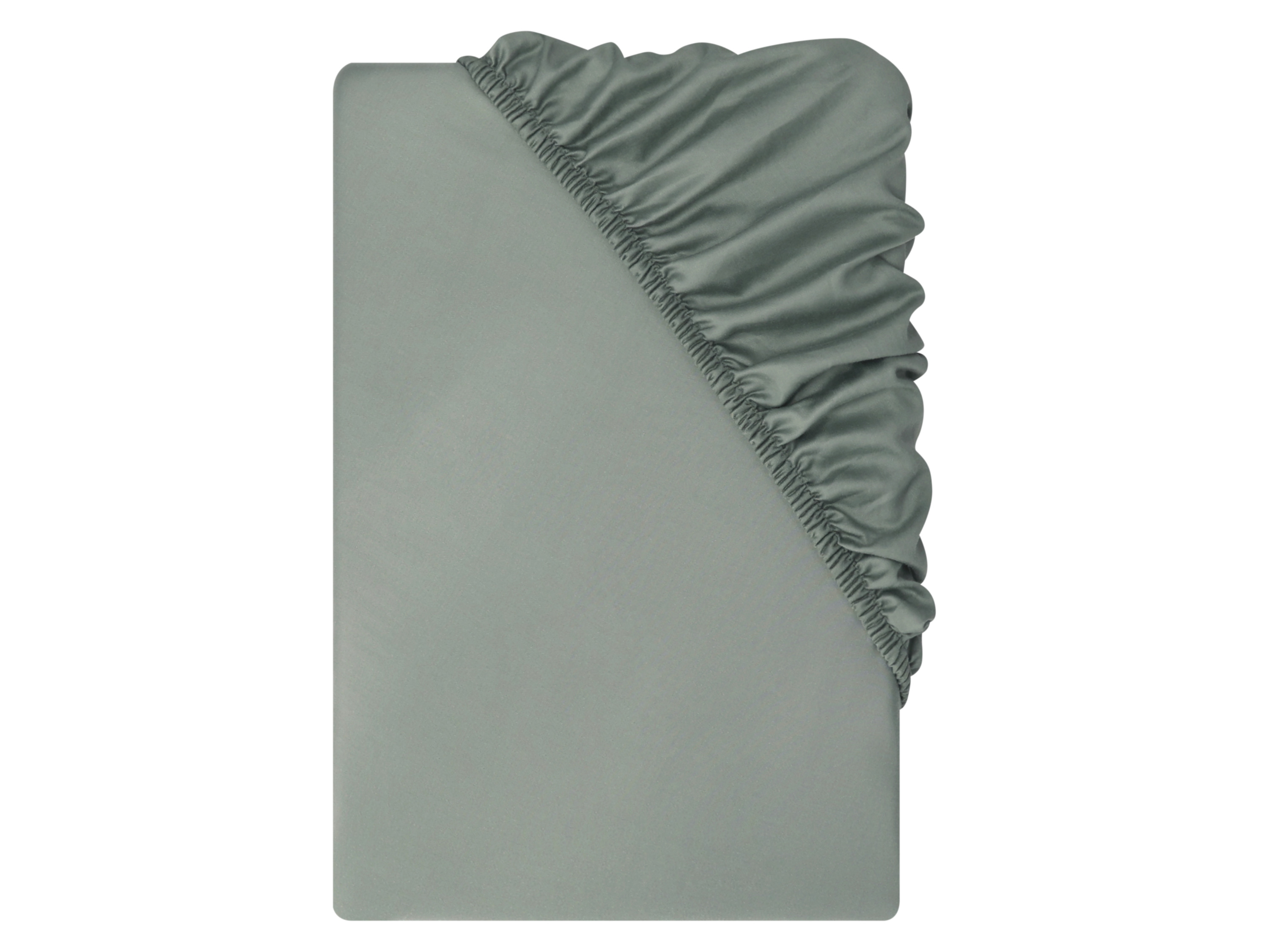 LIVARNO® Prześcieradło z bawełny satynowej z gumką, 90-100 x 200 cm (Szary)