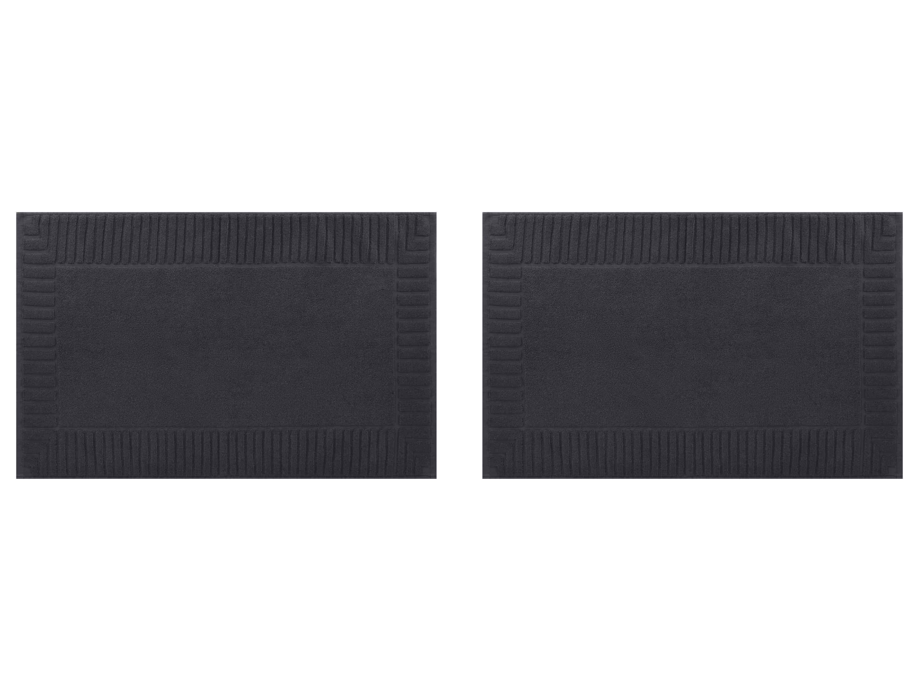LIVARNO® Dywanik łazienkowy frotte, 2 sztuki (Szary)