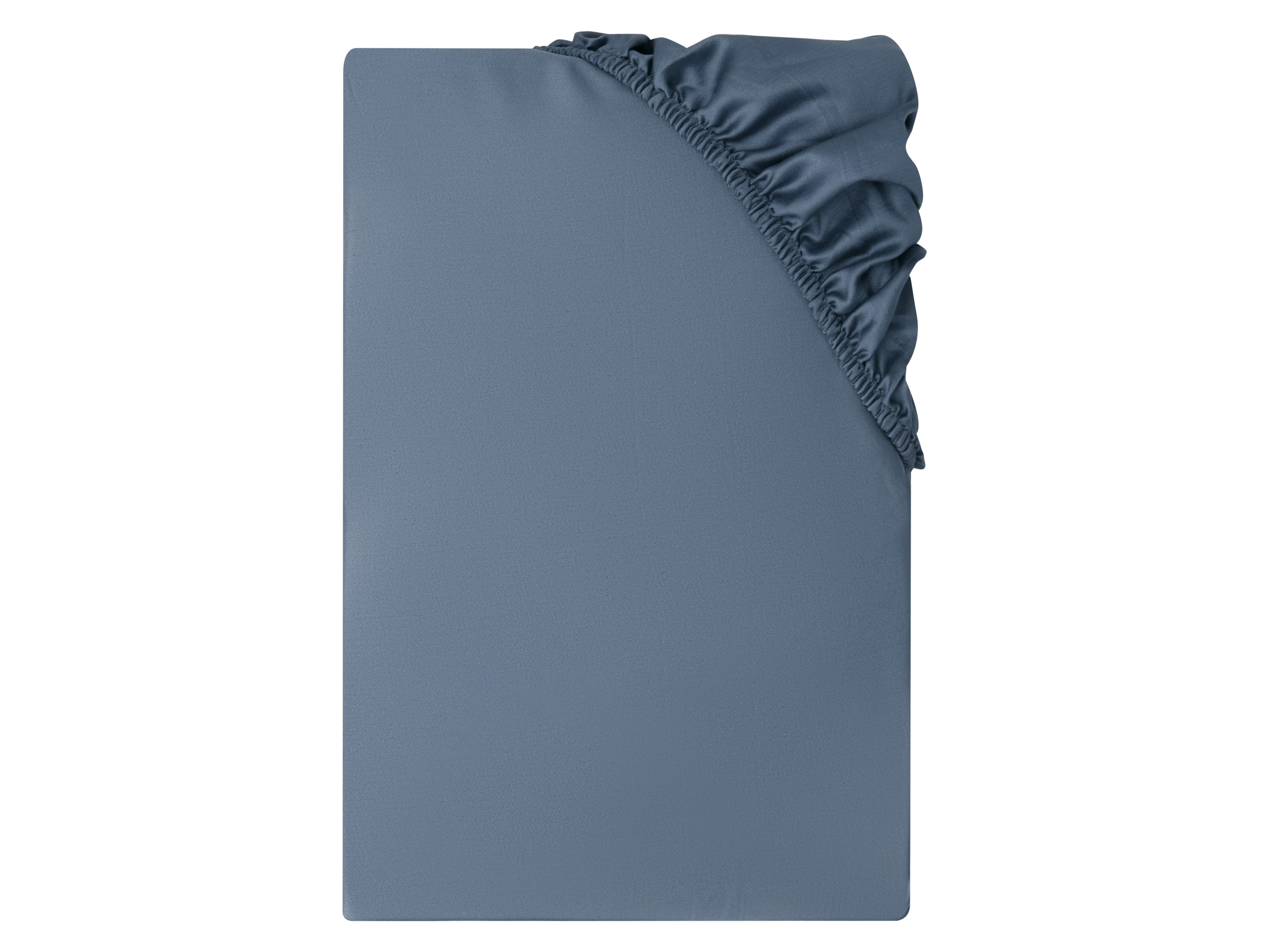 LIVARNO® Prześcieradło z gumką satynowe, 180-200 x 200 cm (Niebieski)