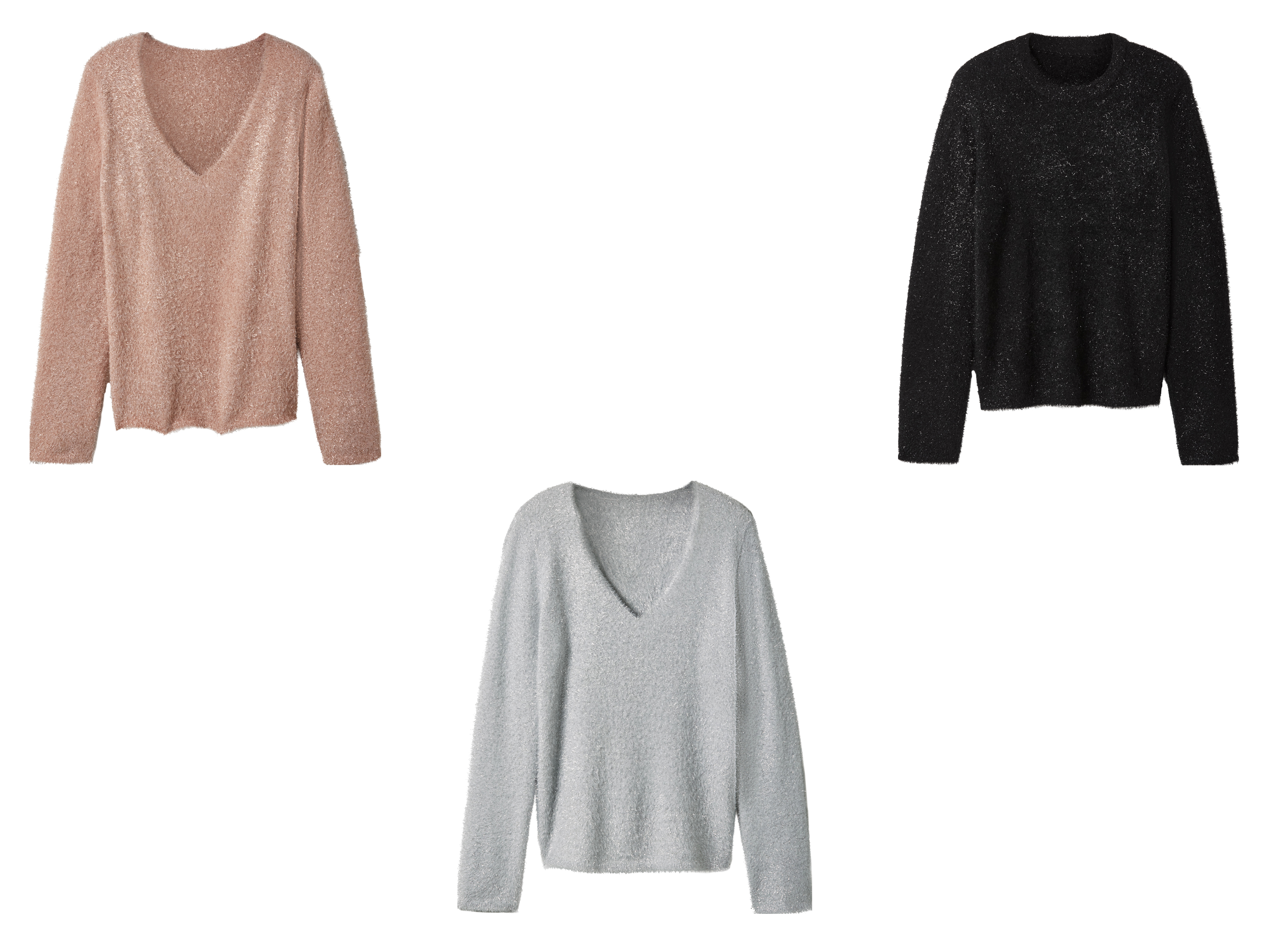 ESMARA® Sweter damski z błyszczącą nitką