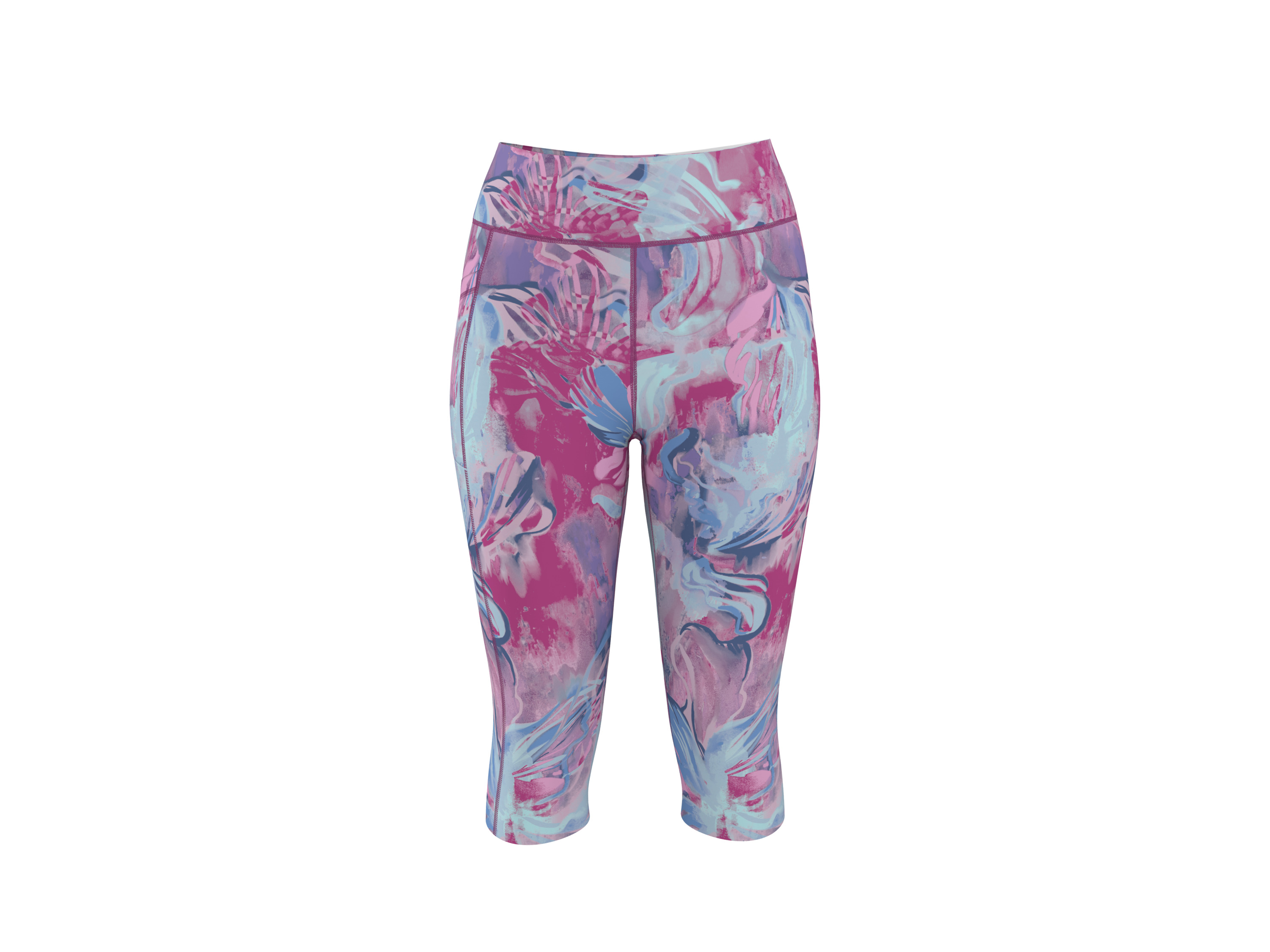 CRIVIT Spodnie funkcyjne capri damskie (Wzorzysty, M (40/42))