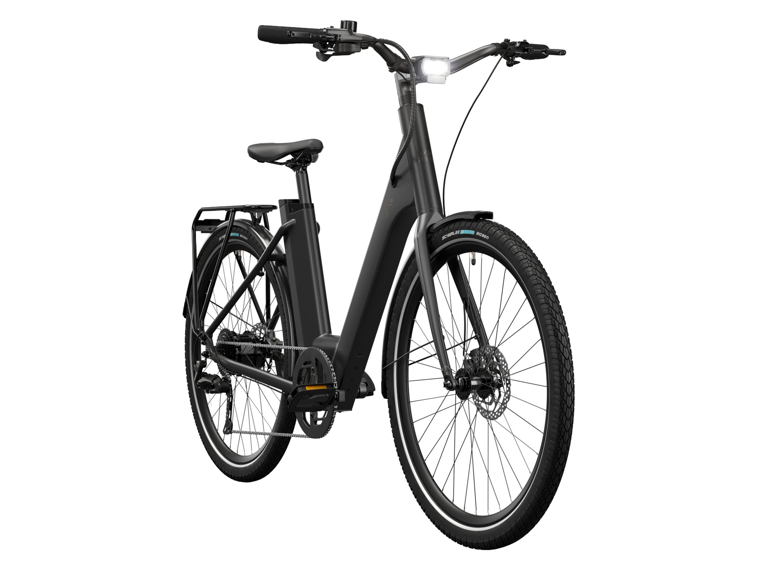 CRIVIT Rower miejski elektryczny Y.3 Shimano CUES, 355 Wh (All black)