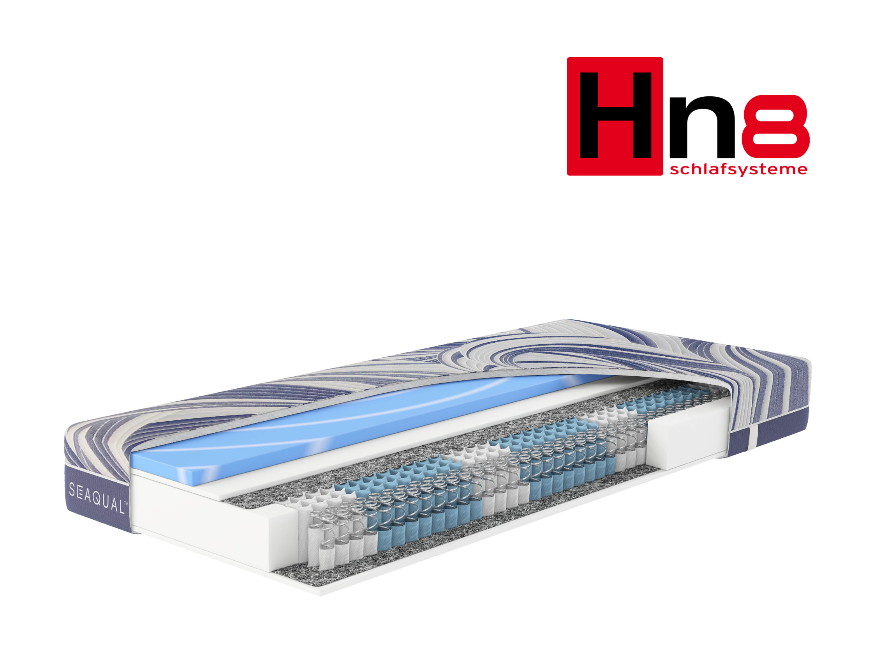 HN8 SCHLAFSYSTEME Materac sprężynowy kieszeniowy OCEAN CLEAN TFK (H3, 120 x 200 cm)