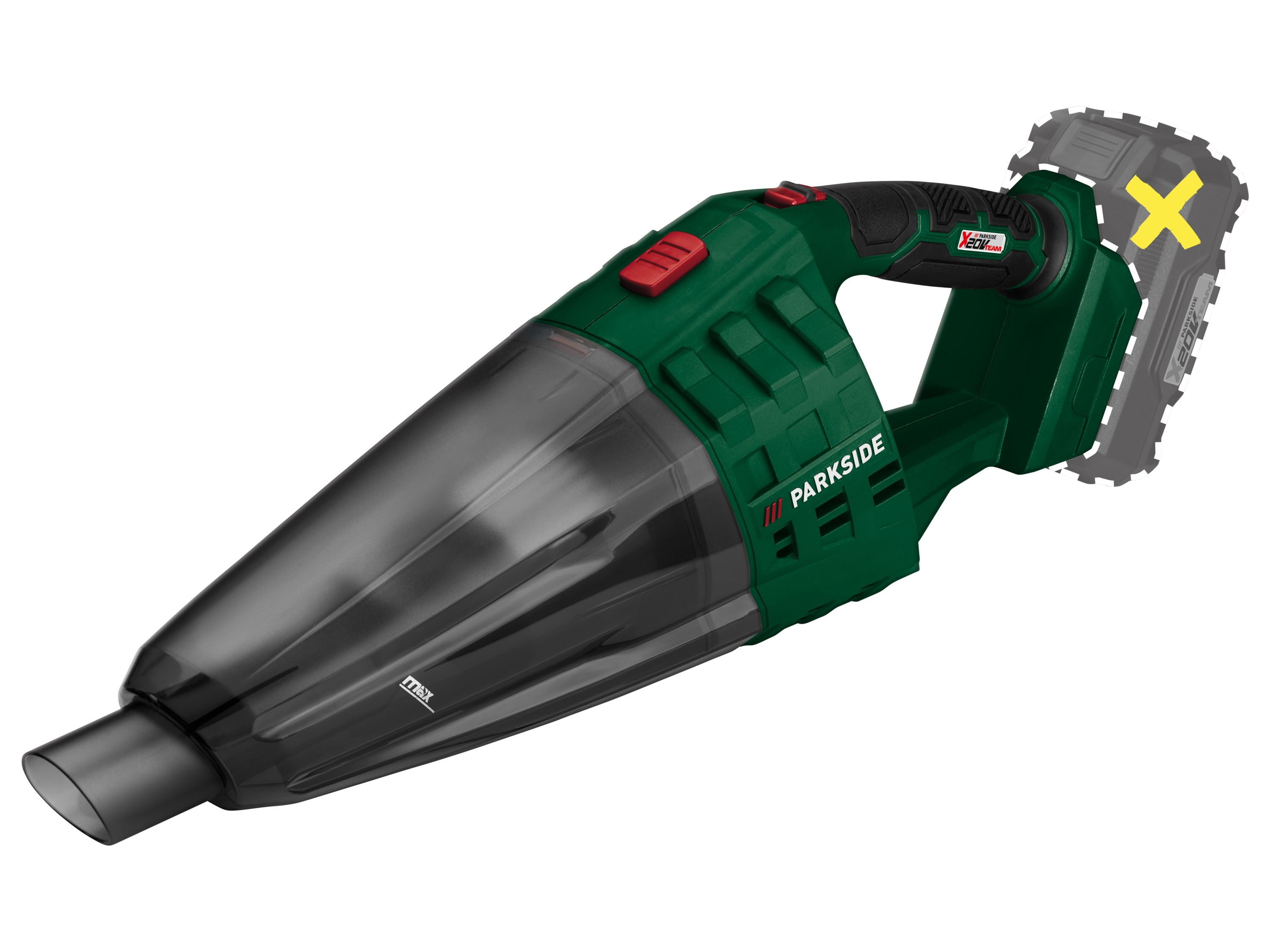PARKSIDE® Akumulatorowy odkurzacz ręczny, 20 V, PHSSA 20-Li D2 (bez akumulatora i ladowarki)