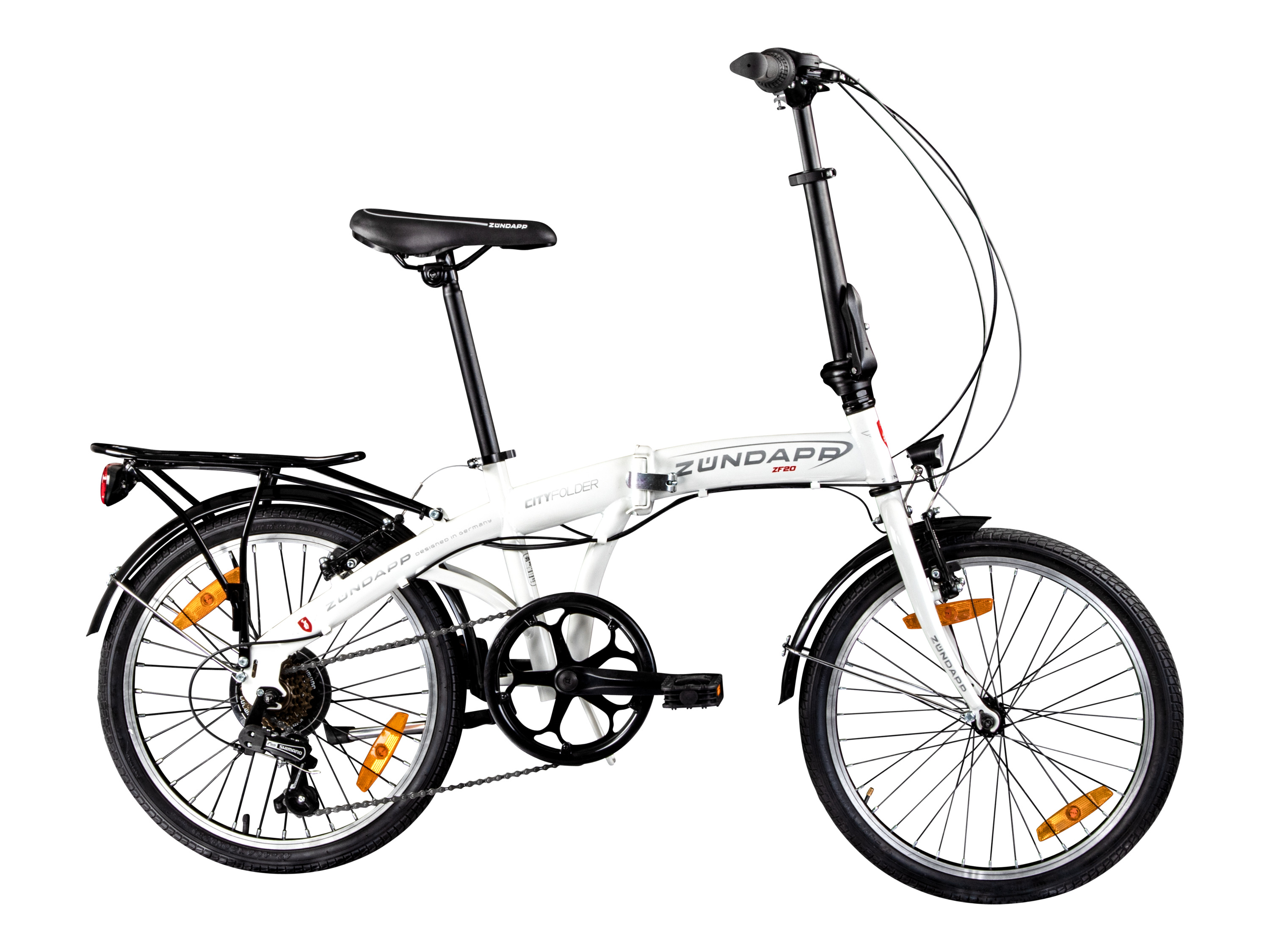 ZÜNDAPP Rower składany ZF20 Speed Folder, 20 cali (Biały)