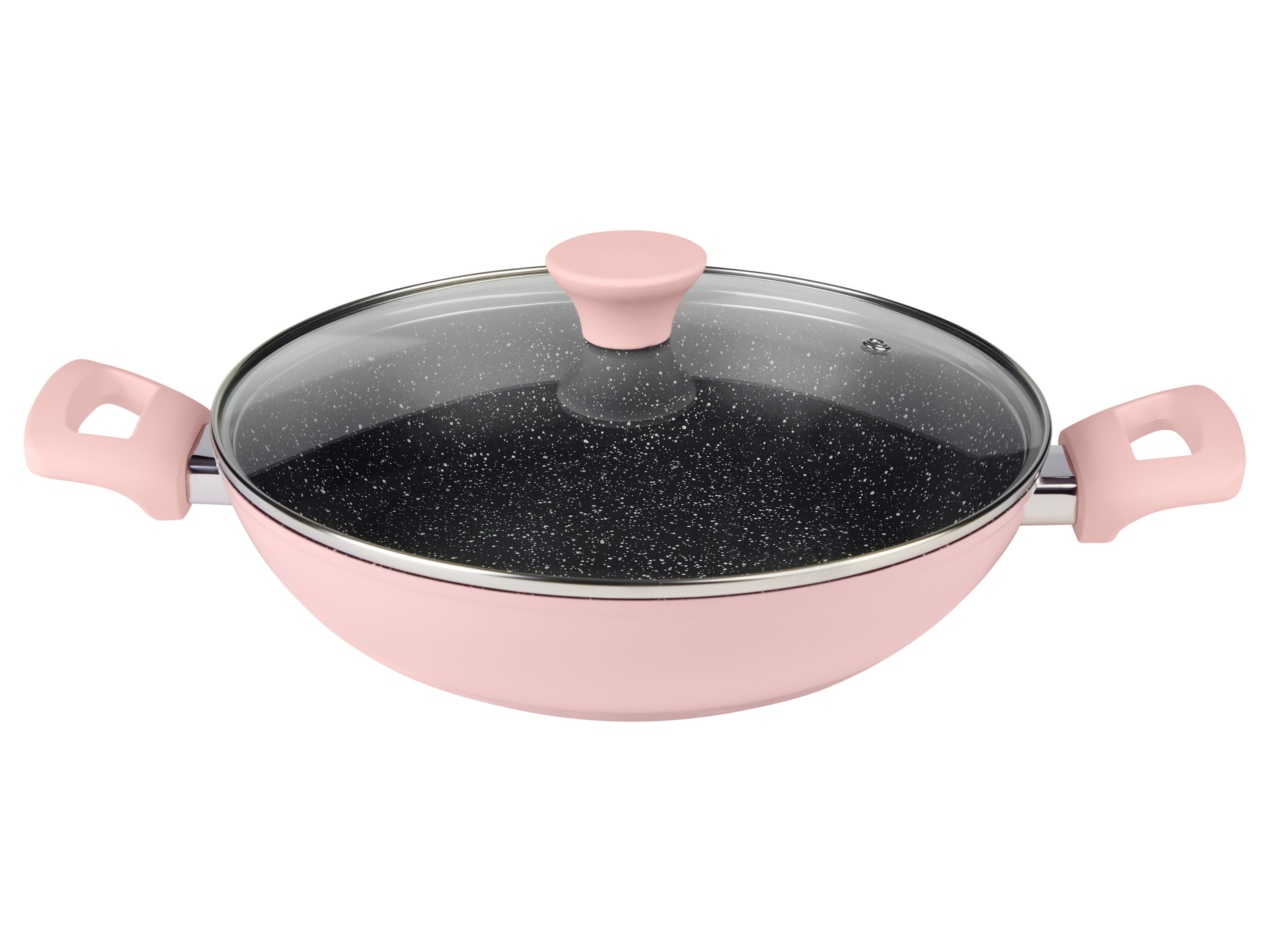 SILVERCREST® Patelnia aluminiowa z pokrywką, Ø 28 cm (Różowy)