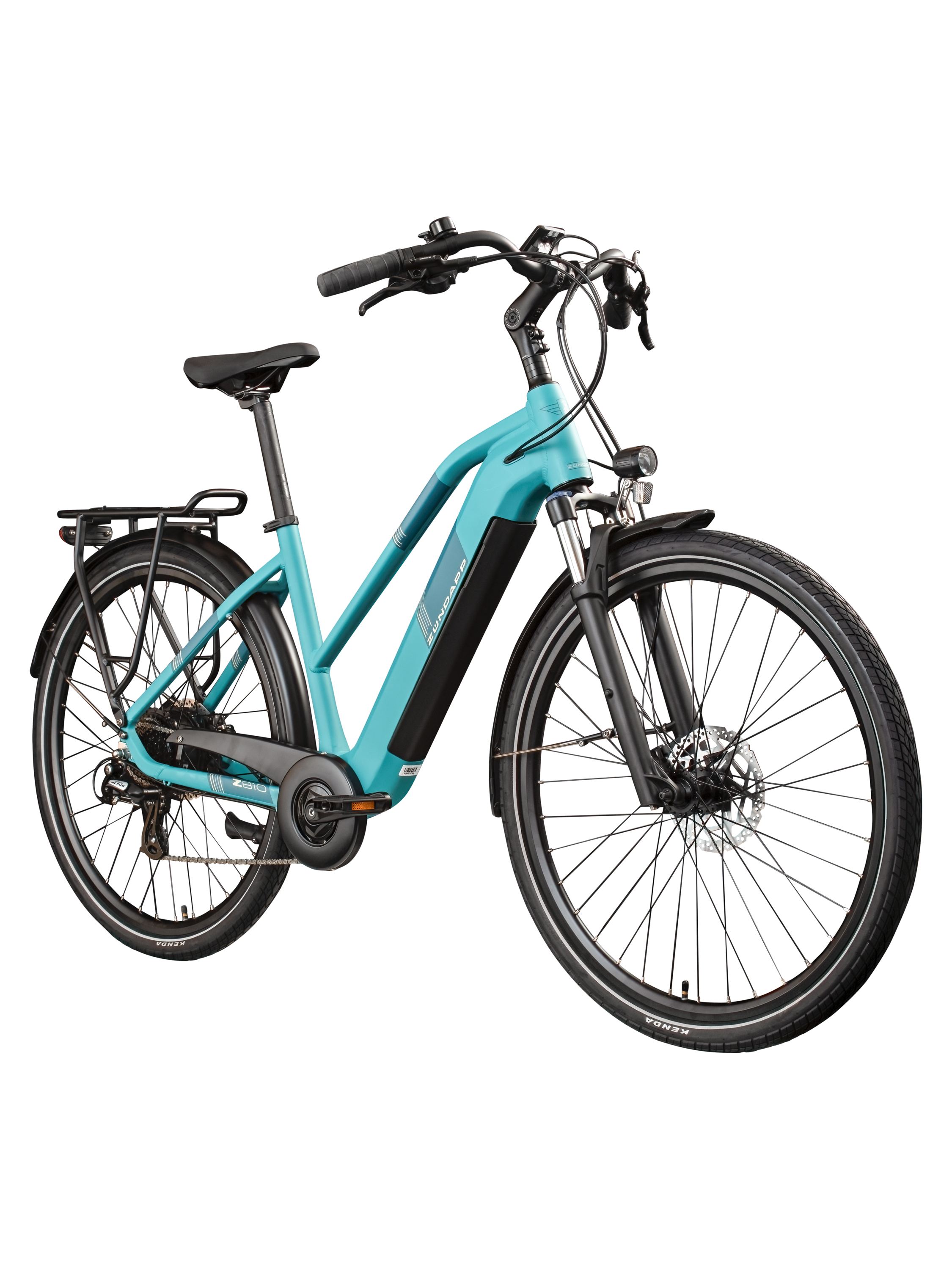 ZÜNDAPP Rower elektryczny trekkingowy »Z810 700c«, 28 cali (Damski, turkusowy niebieski)