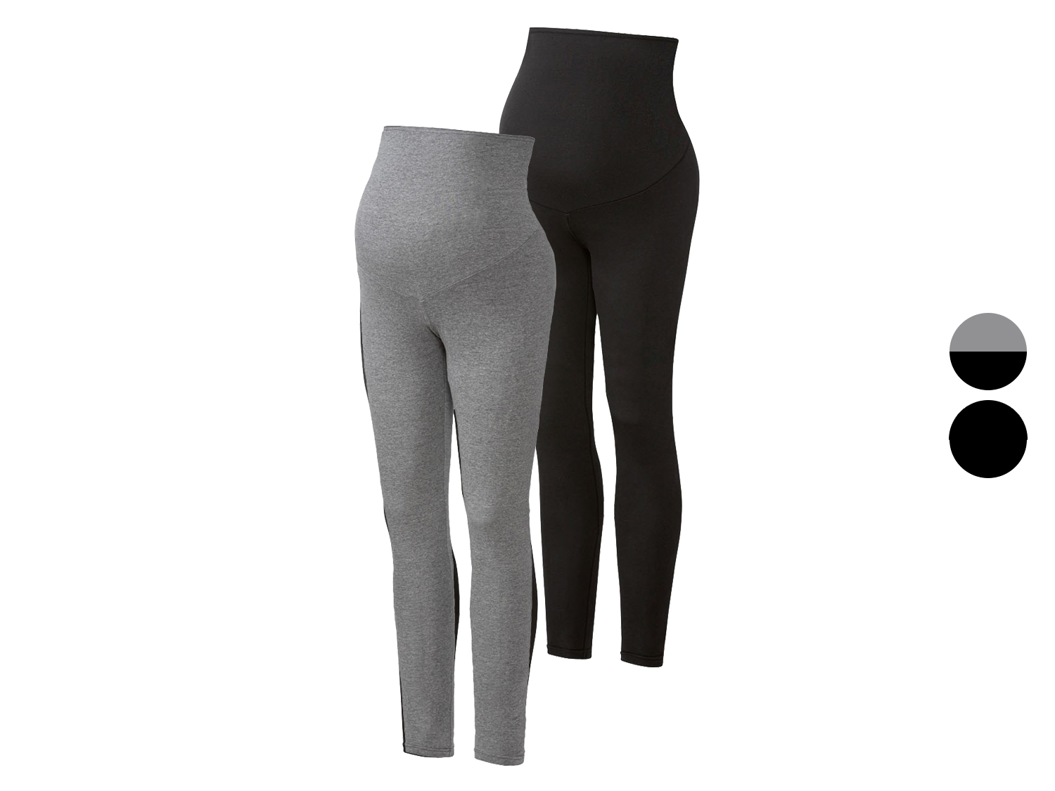 ESMARA® Legginsy ciążowe damskie z bawełną organiczną, 2 pary