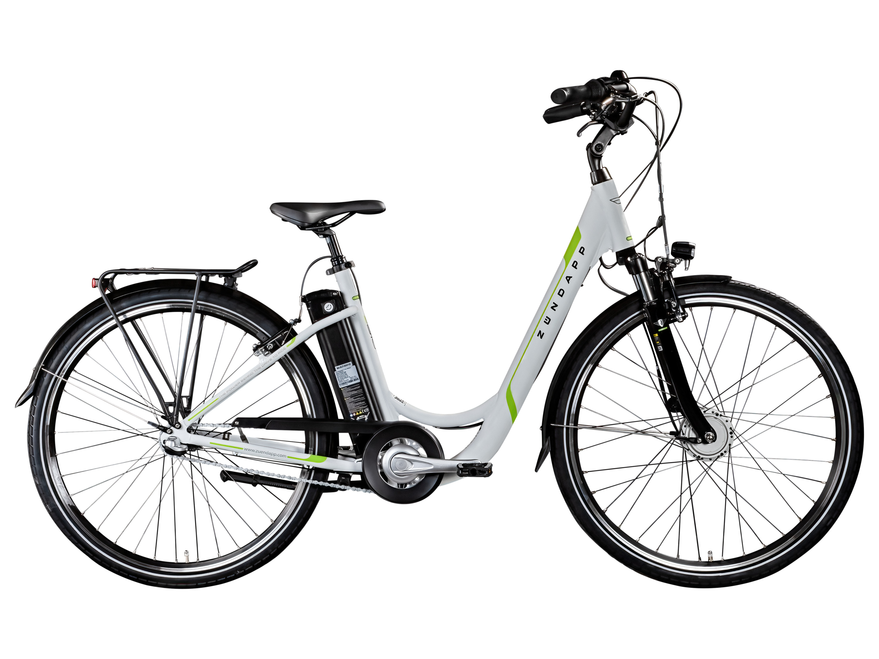 ZÜNDAPP Rower elektryczny miejski »Z510«, 28 cali (biały zielony)