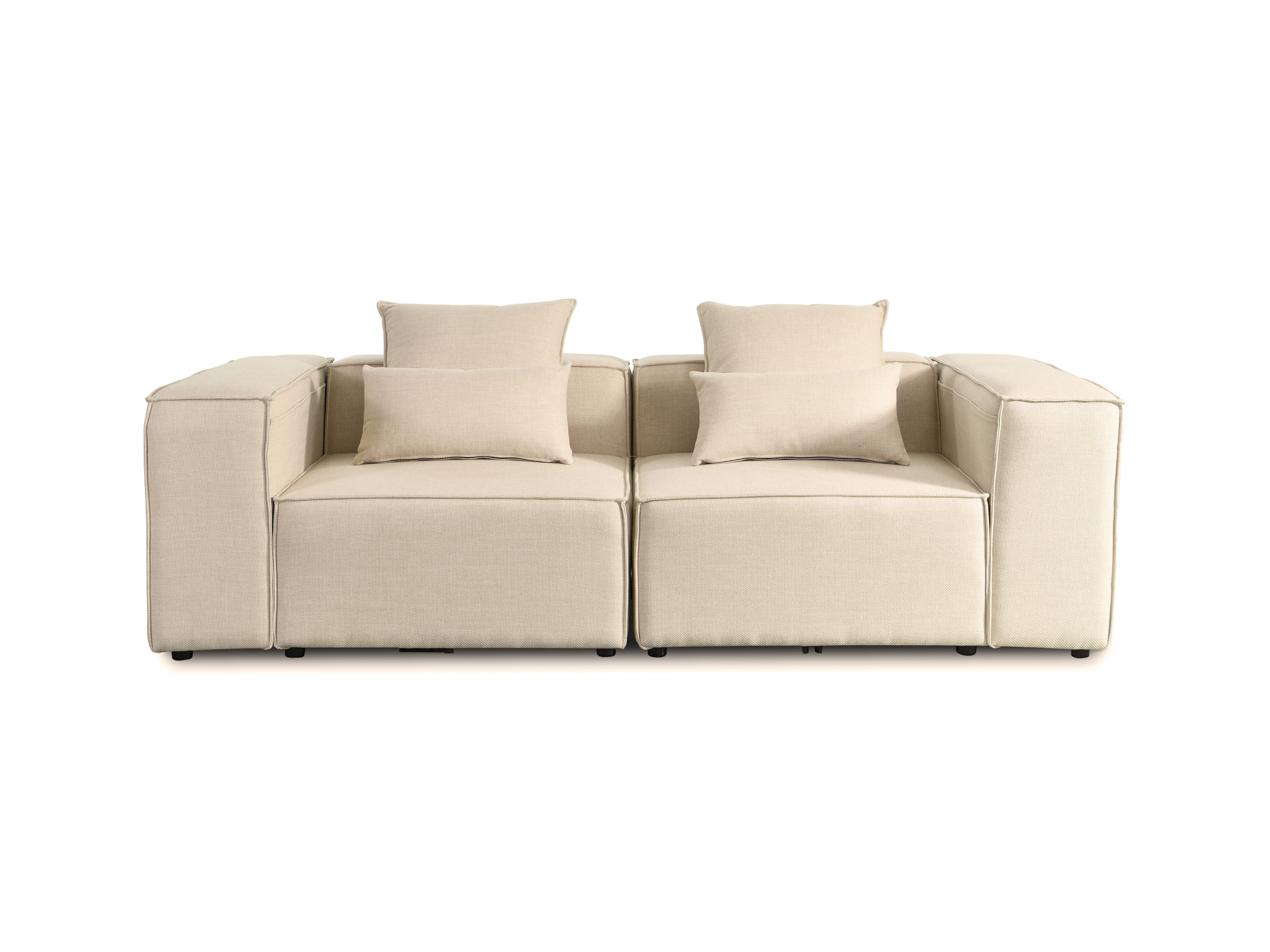 HOME DELUXE Sofa narożna VERONA (S, Beżowy)