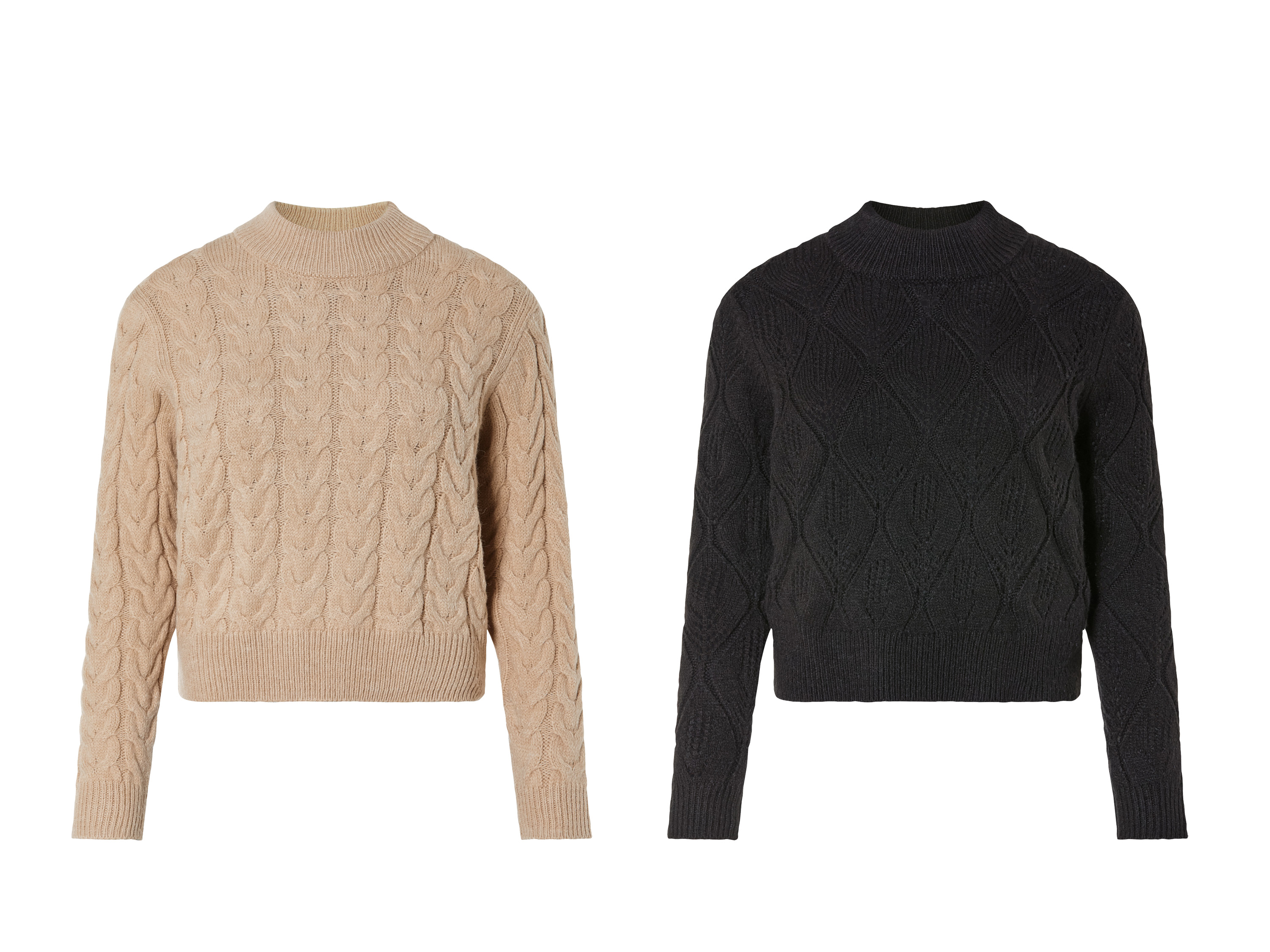 ESMARA® Damski sweter z grubej dzianiny z wzorem warkoczowym