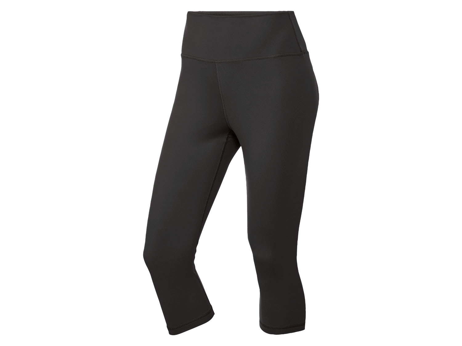 CRIVIT Legginsy sportowe damskie 3/4 (Czarny, XS (32-34))