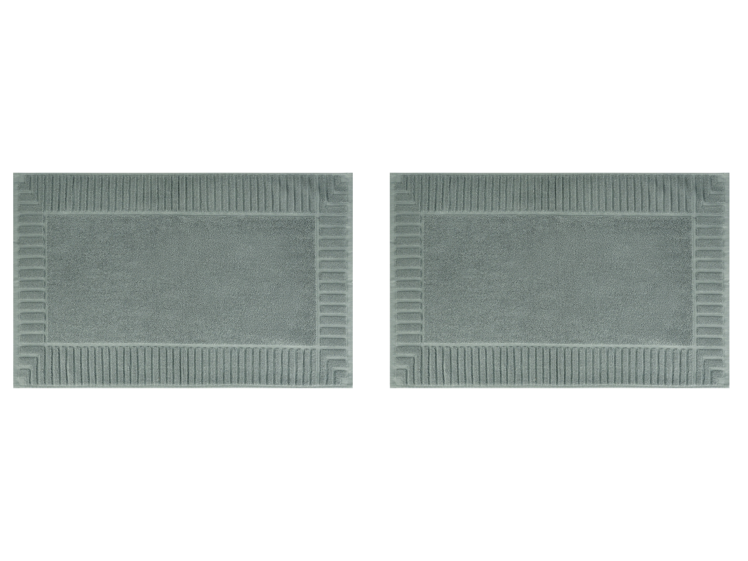 LIVARNO® Dywanik łazienkowy frotte, 2 sztuki (Srebrny/ niebieski)