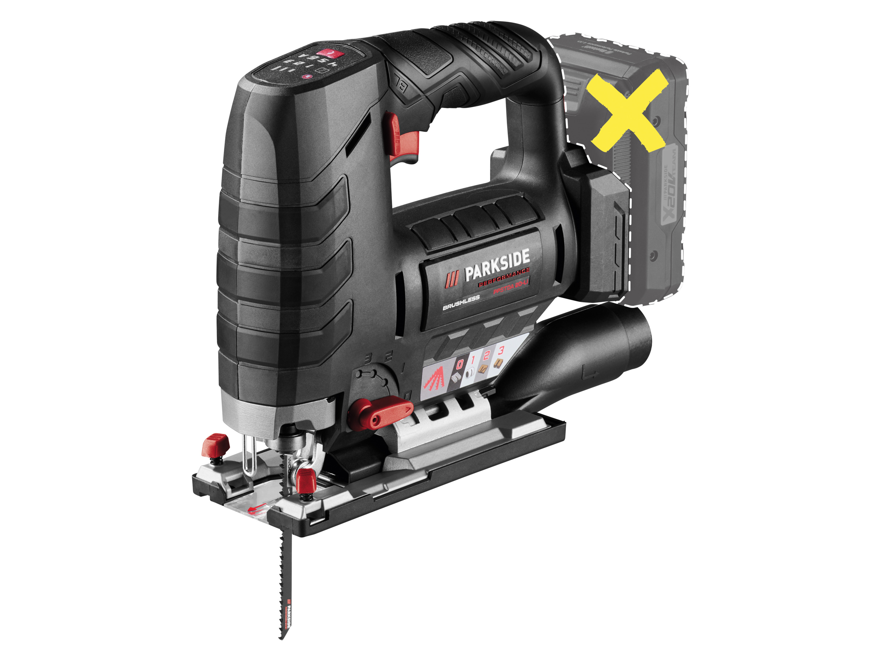 PARKSIDE PERFORMANCE® Wyrzynarka akumulatorowa 20 V, PPSTDA 20-Li B2 (bez akumulatora i ładowarki)