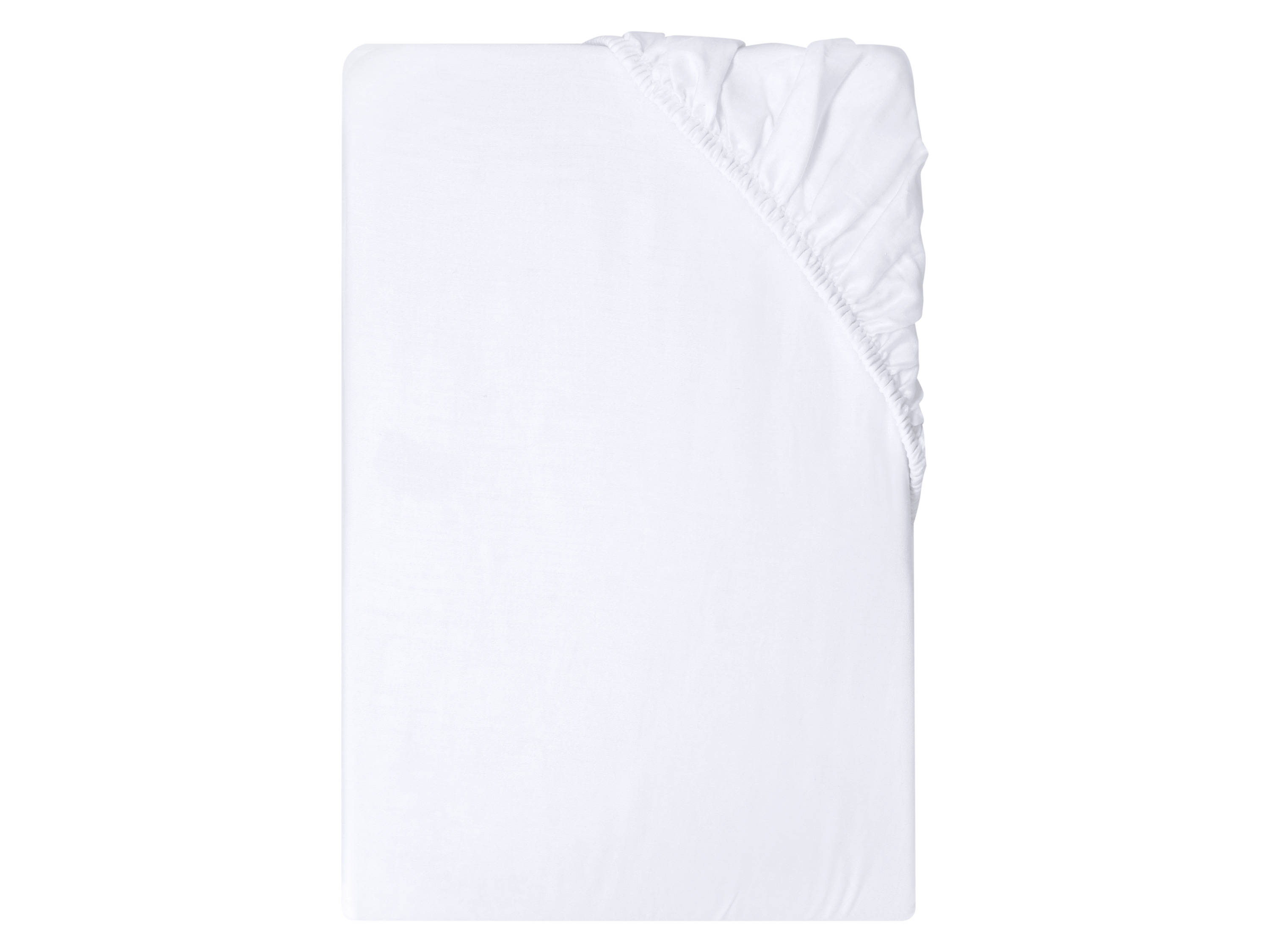 LIVARNO® Prześcieradło z gumką satynowe, 180-200 x 200 cm (Biały)
