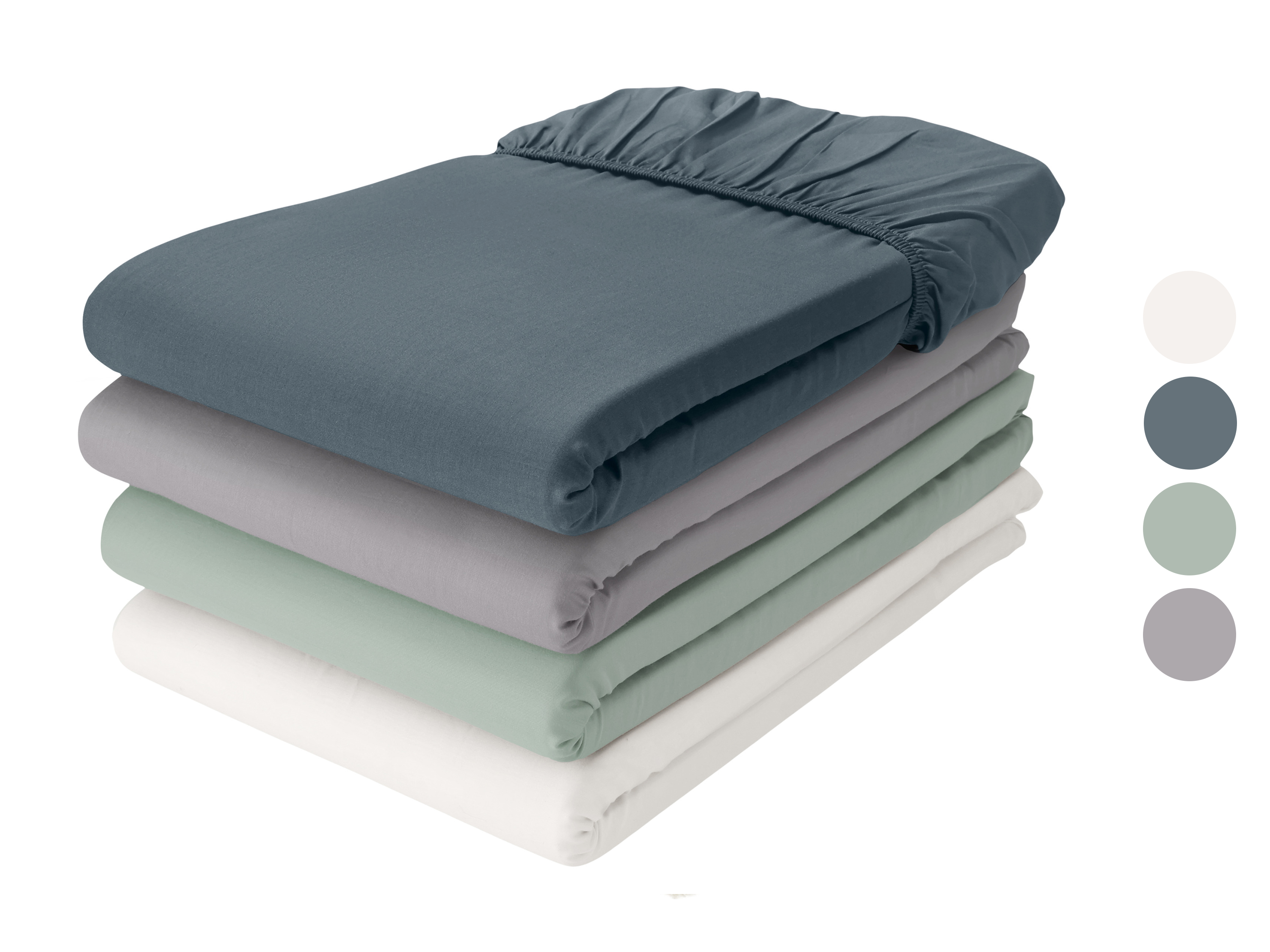 LIVARNO® Luksusowe prześcieradło satynowe z bawełny i wiskozy bambusowej z gumką, 90-100 x 200 cm