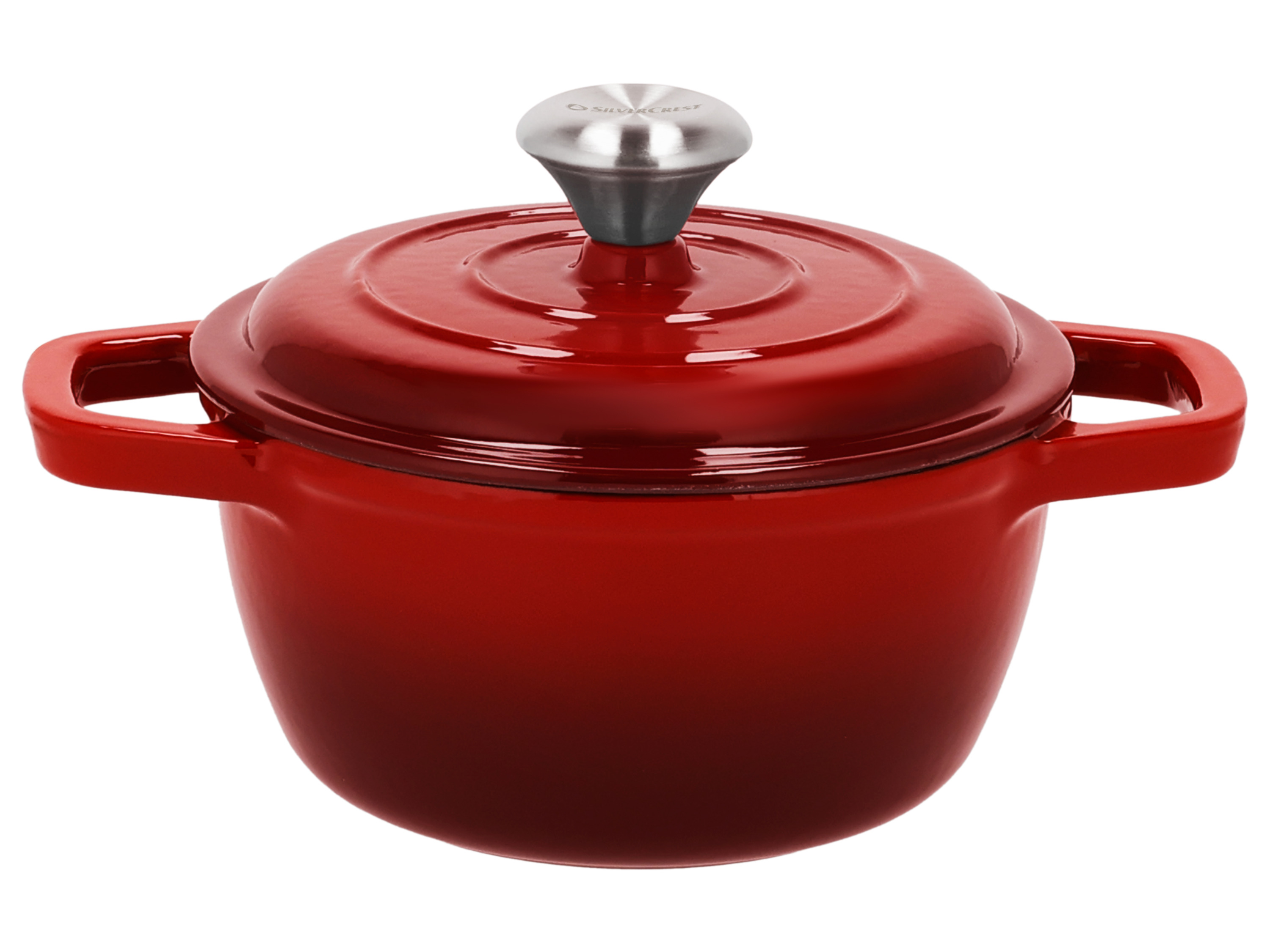 SILVERCREST® Garnek żeliwny, Ø 16 cm (Czerwony)