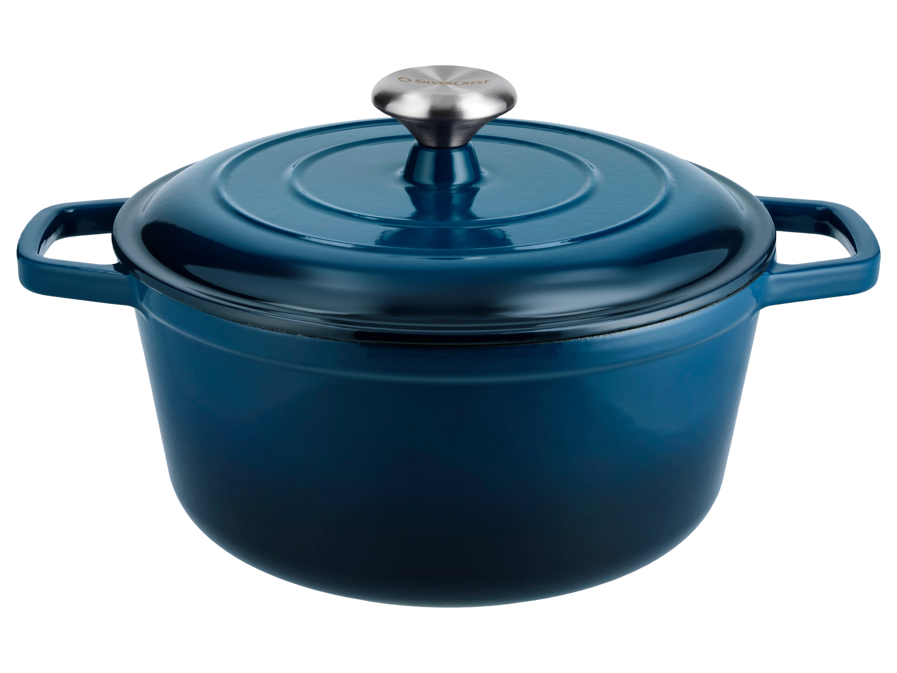 SILVERCREST® Garnek żeliwny, Ø 25 cm (Niebieski)