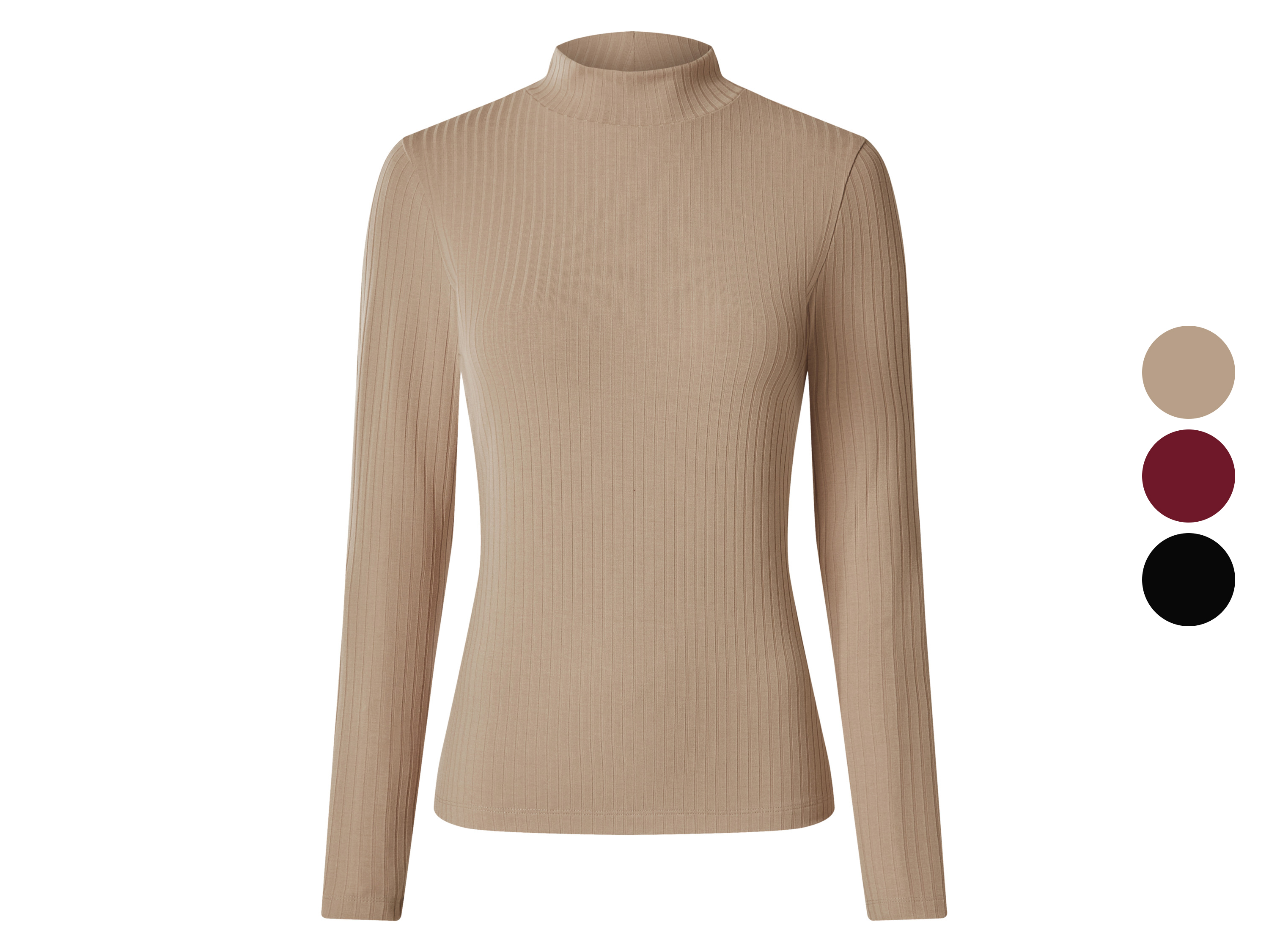 ESMARA® Sweter damski z dzianiny prążkowanej