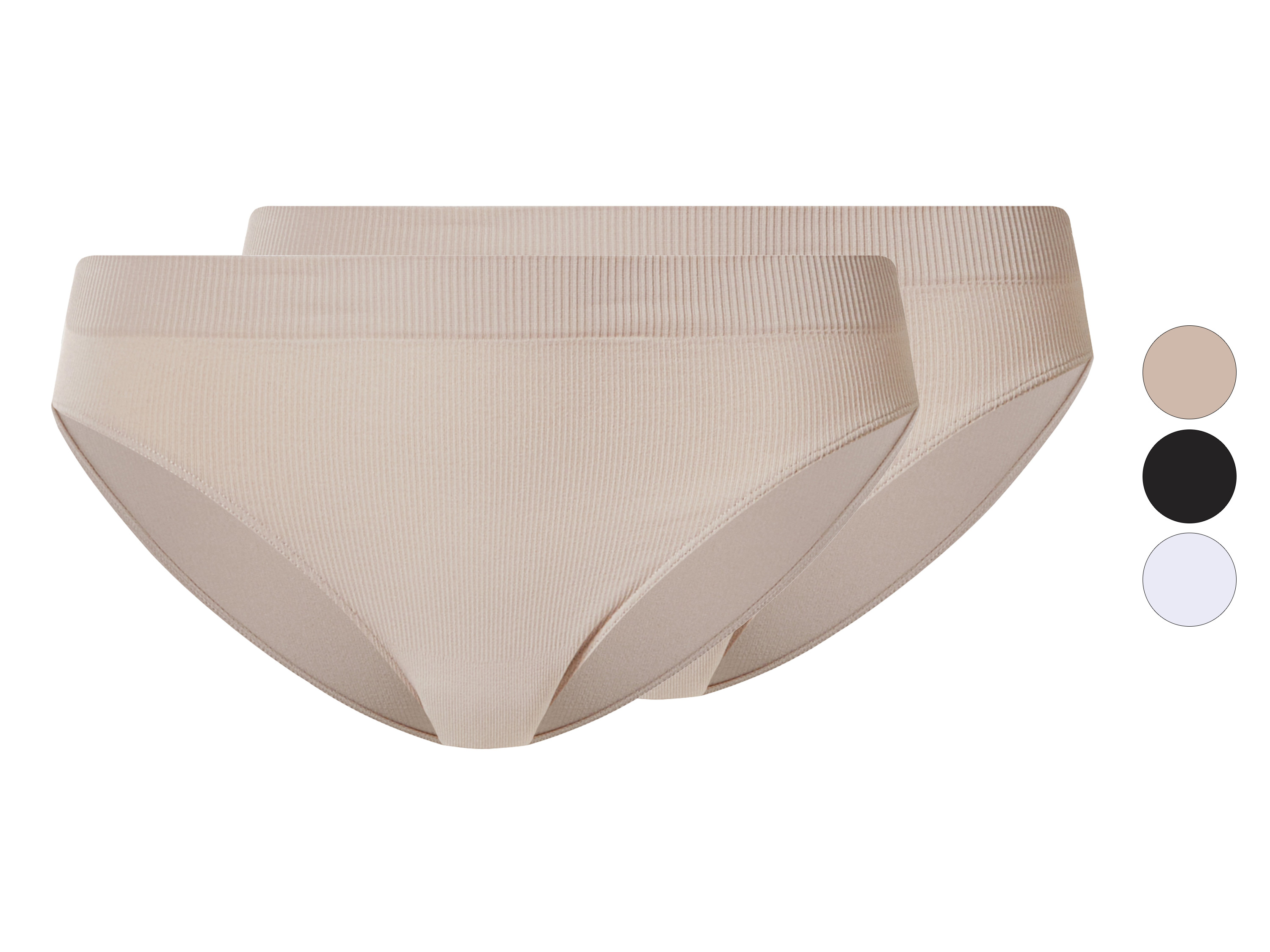 ESMARA® Majtki figi damskie prążkowane, 2 pary